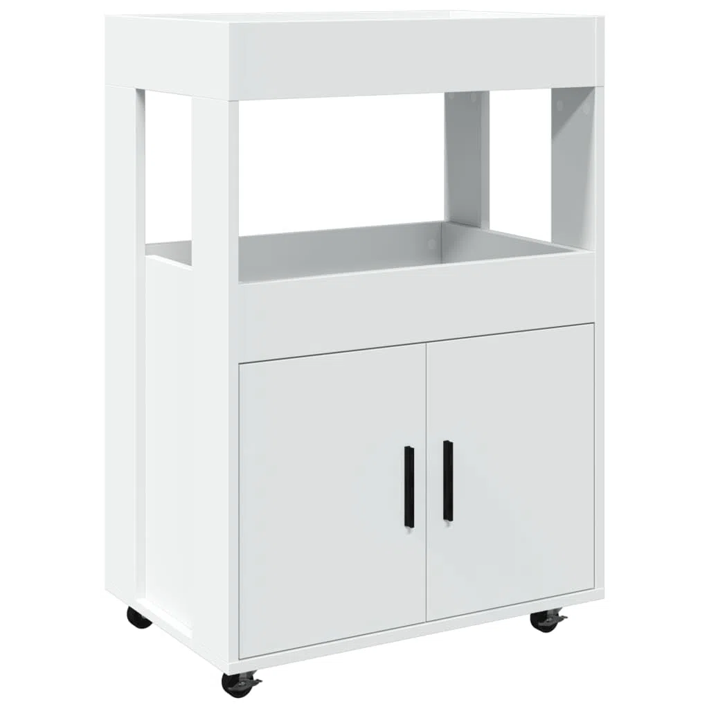 Homgoday Carrello da bar bianco 60 x 39,5 x 89 cm, in legno ingegnerizzato, mobile da bar, tavolo da vino per liquori e bicchieri, credenza per buffet, portabottiglie per vino, mobile da bar per