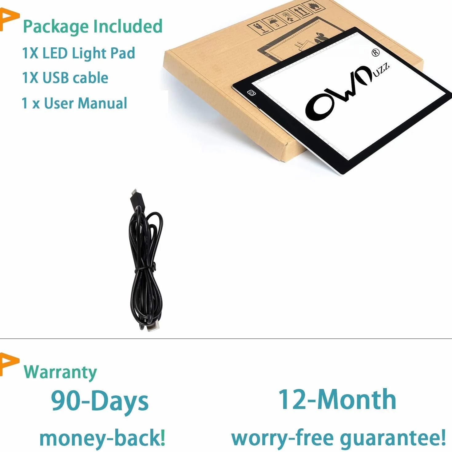 A4 Tracing Light Box Ultra-sottile 5mm USB LED Regolabile per Artisti Disegno Animazione