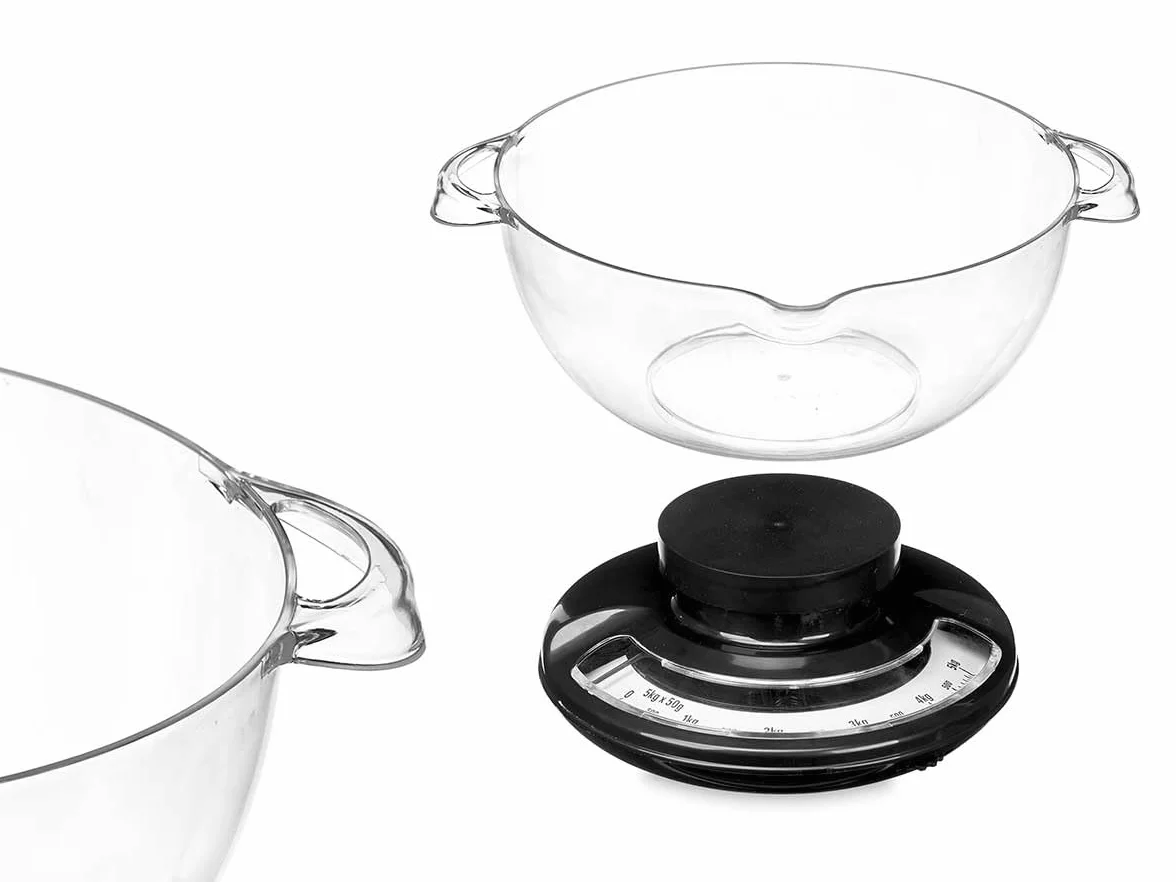 Bilancia da Cucina Meccanica Analogica 5kg con Contenitore Misuratore 2L