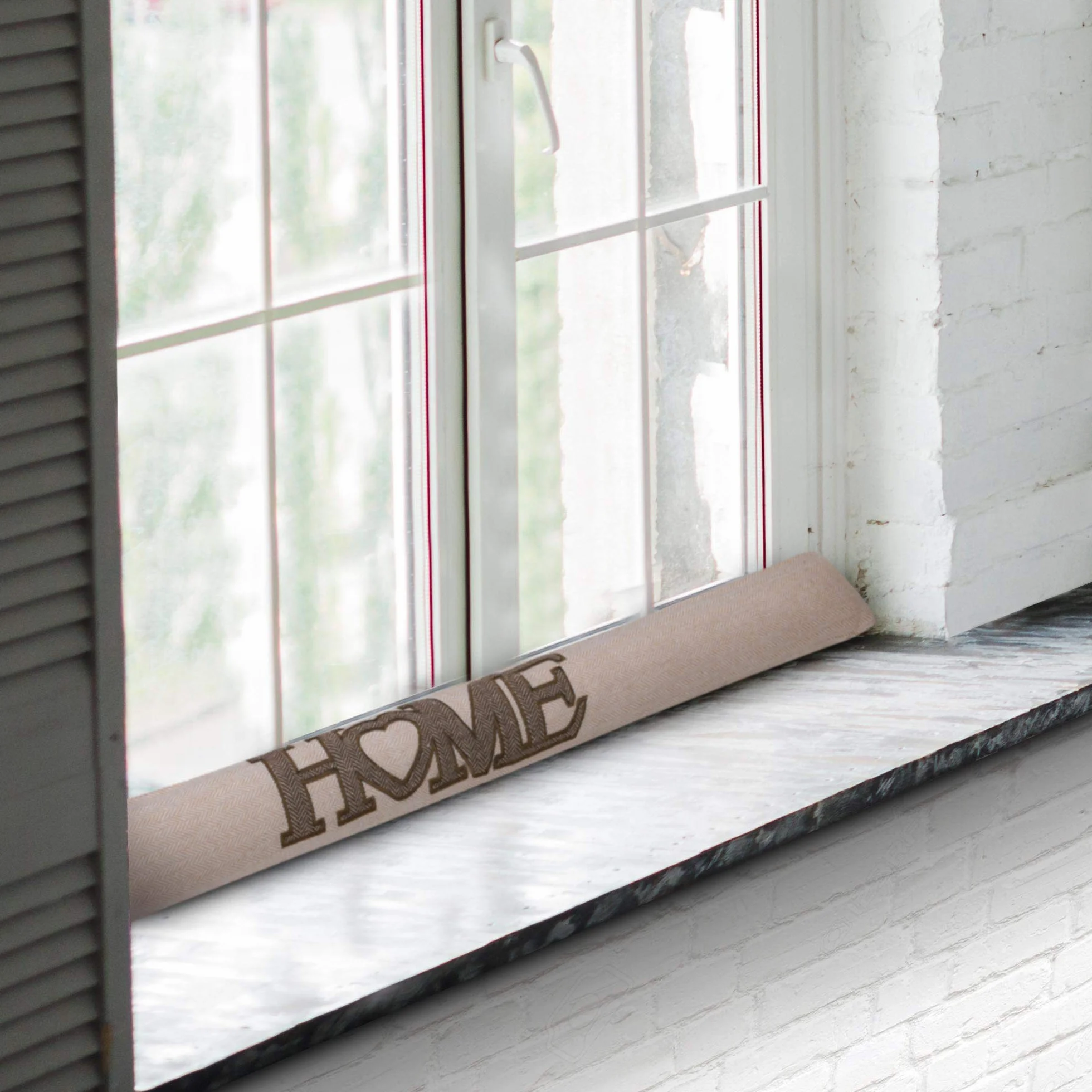 Beautissu Paraspifferi Imbottito per Porta e finestra Tuuli He L90xP8xA8 cm in Poliestere - paraspiffero Universale porte e finestre - paravento sottoporta Isolante - Contro Il Freddo - Beige