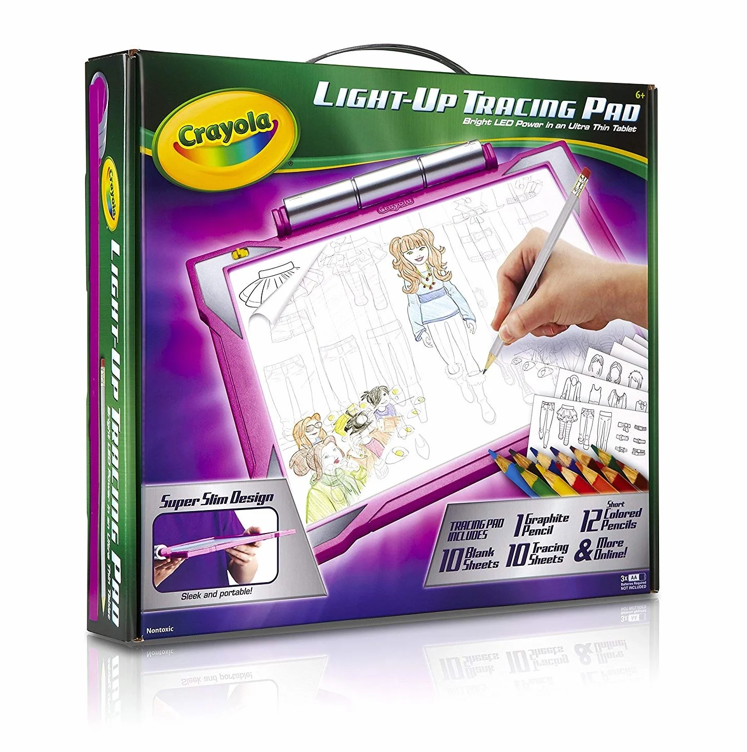 Crayola Lavagna Luminosa per Disegnare, Tavoletta Grafica Portatile, Più di 100 Immagini, Gioco Educativo 6+