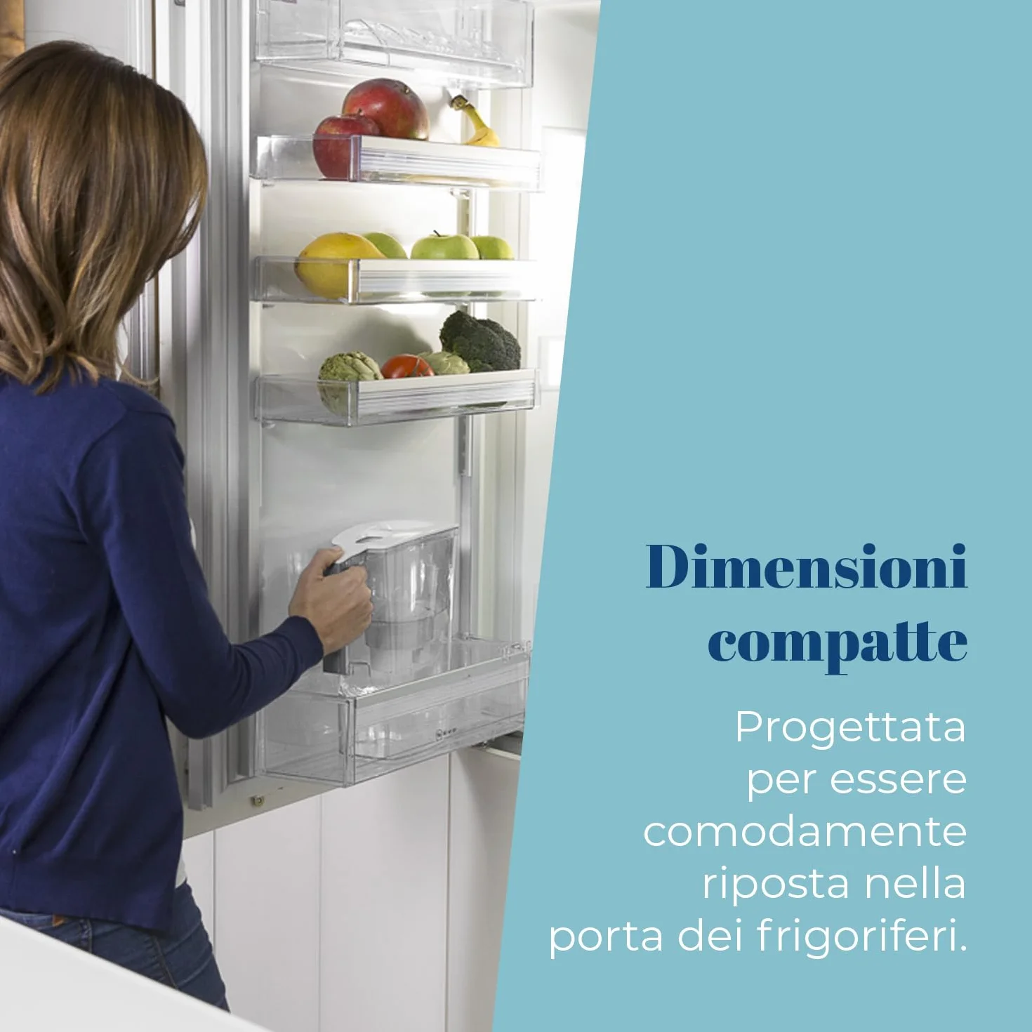 LAICA Prime Line Caraffa Filtrante 3L Bianca Timer Digitale 1 Filtro bi-flux Incluso Made in Italy