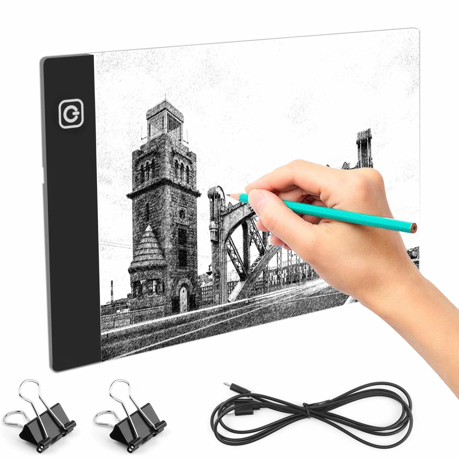 Light Box A5 LED Light Pad di Disegno con Luminosità Regolabile per Animazione