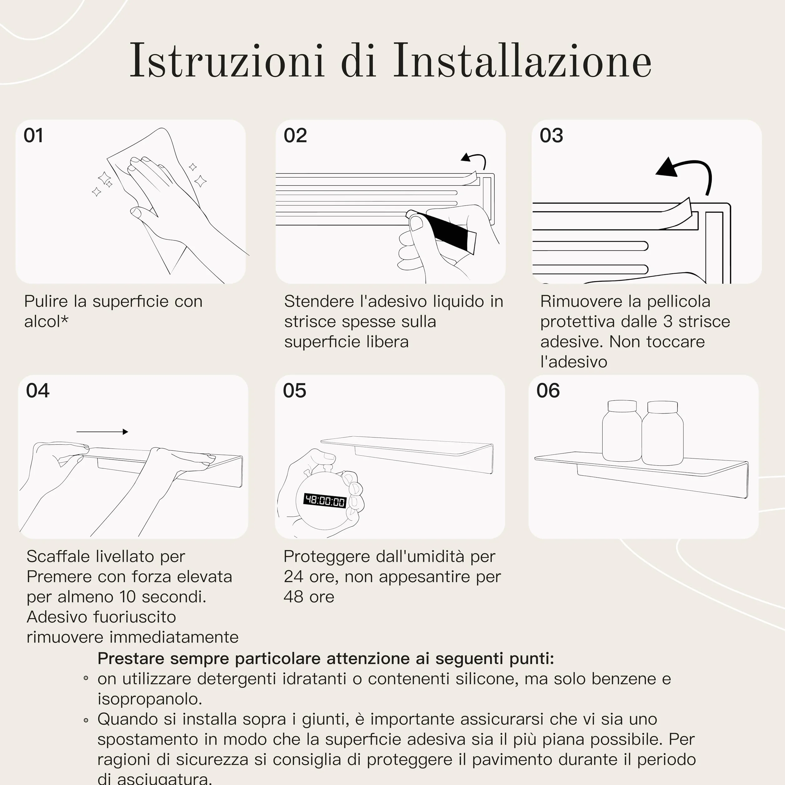 Design Amburgo Mensola da bagno Ripiano senza forare Bianco satinato 30 cm