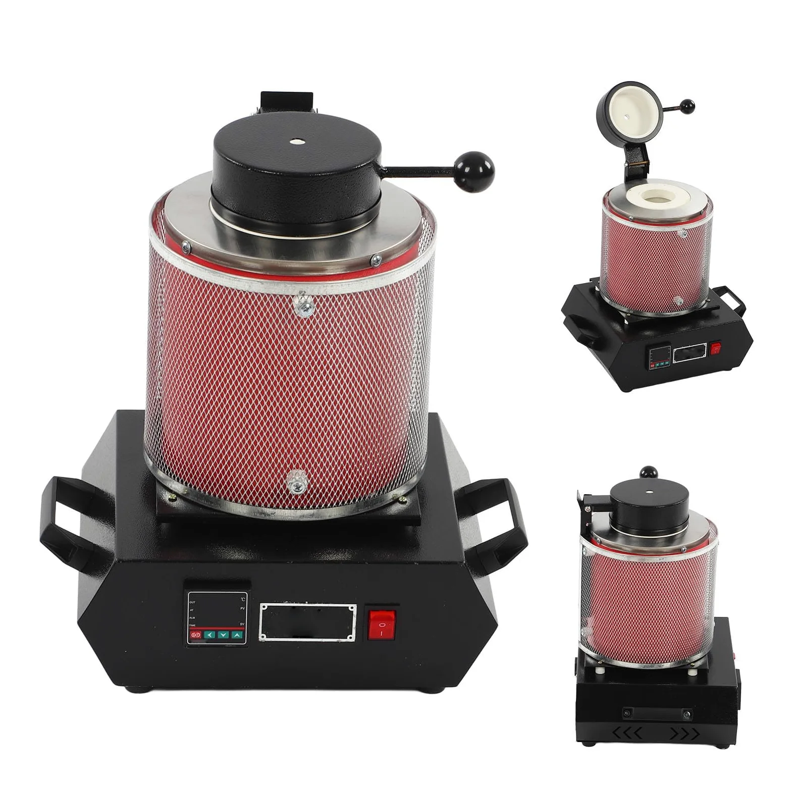 Kit Forno di Fusione, Forno di Fusione Dell'Oro 3 Kg, Forno di Fusione Elettrico per Gioielli in Metallo Oro Argento (Spina europea 220 V)