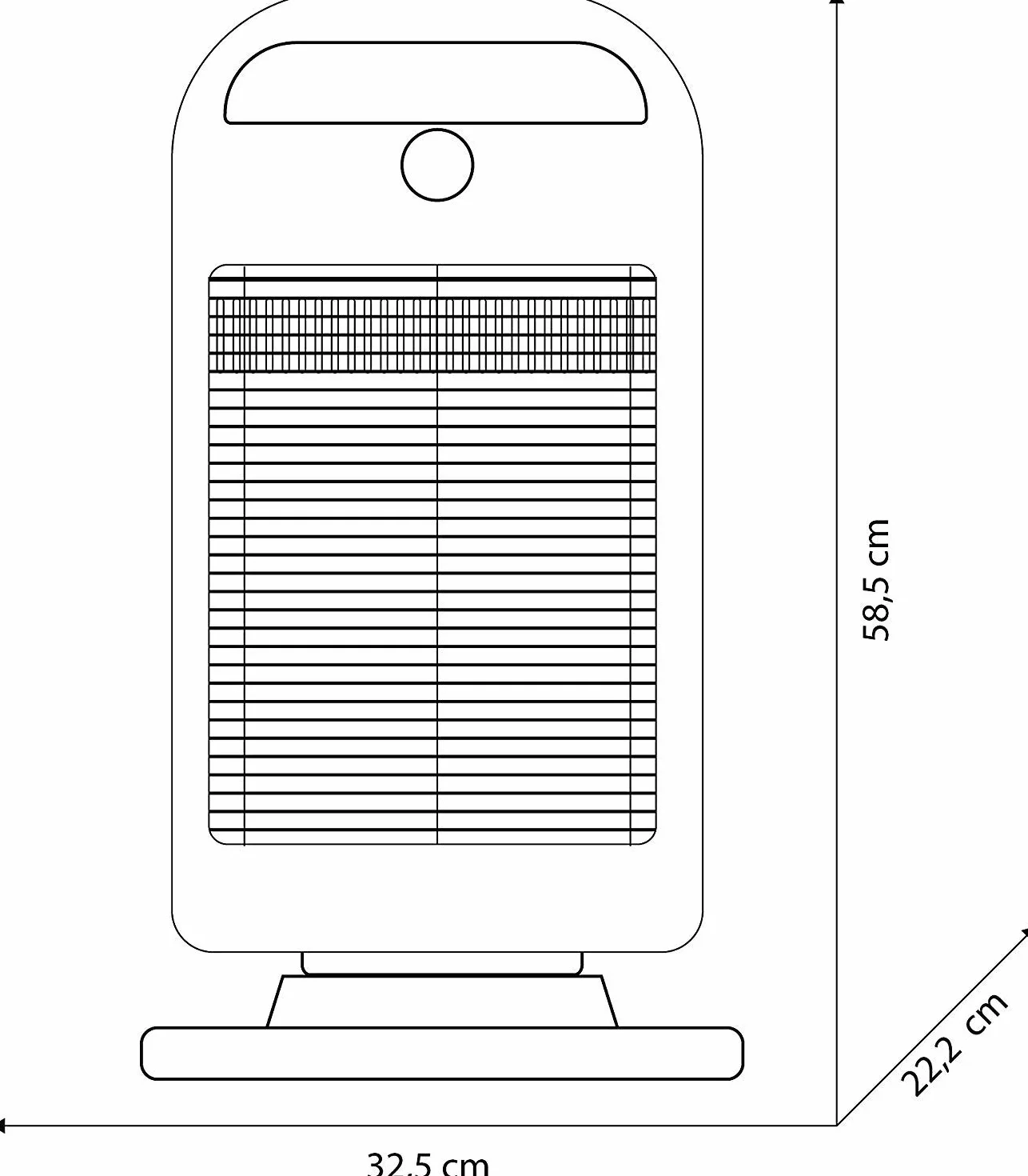 Olimpia Splendid 99545 Solaria Evo Stufa Alogena 1200 W Con Base Oscillante Nero