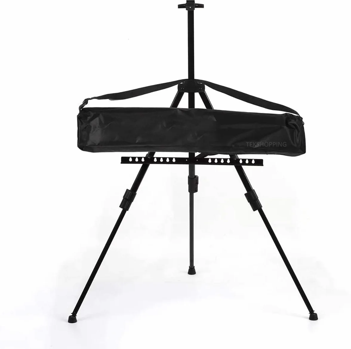 TEKSHOPPING Cavalletto Treppiede Portatile per Pittura Tela, Nero