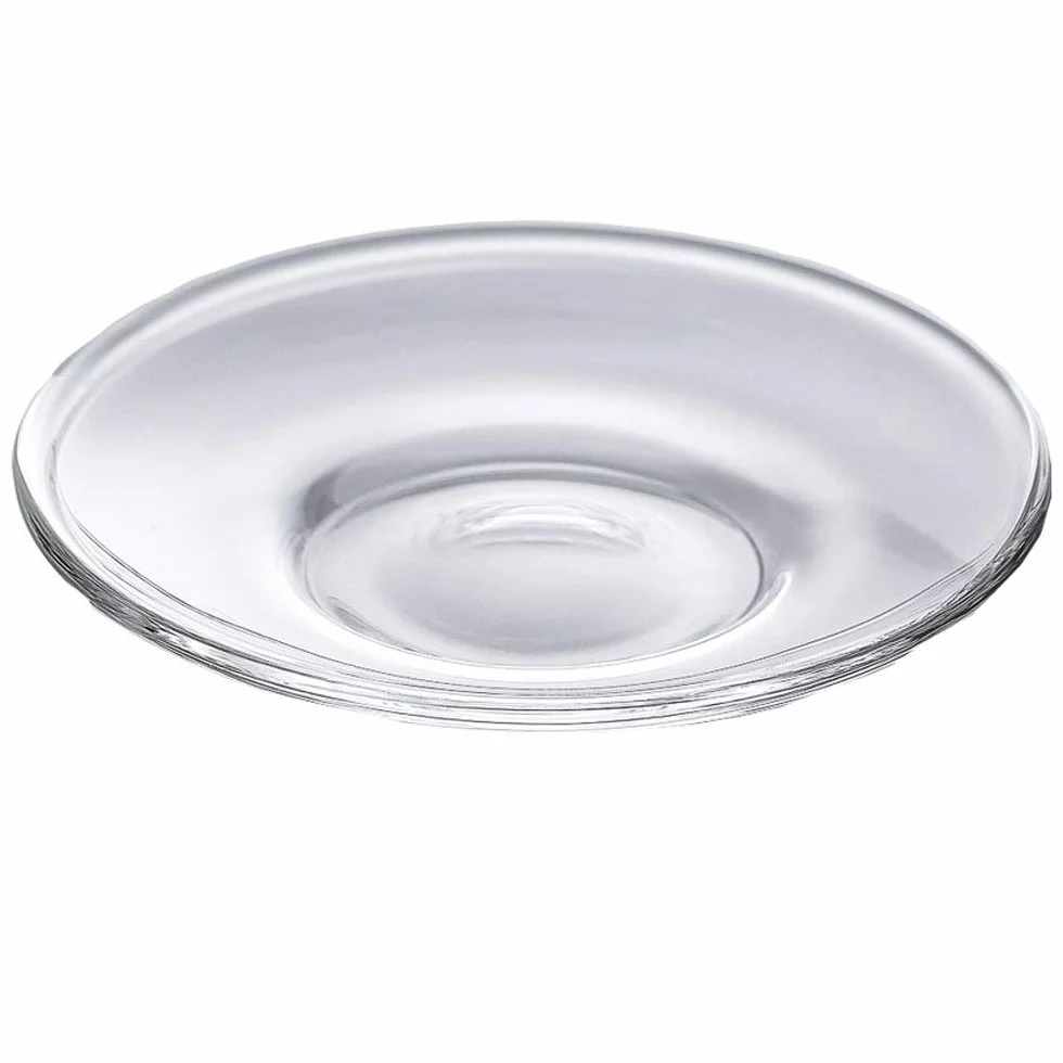 12cm Piattino Vetro Set di 4 Adatta Perfettamente per la Tazza Vetro, Set di 4 Piattino Grande