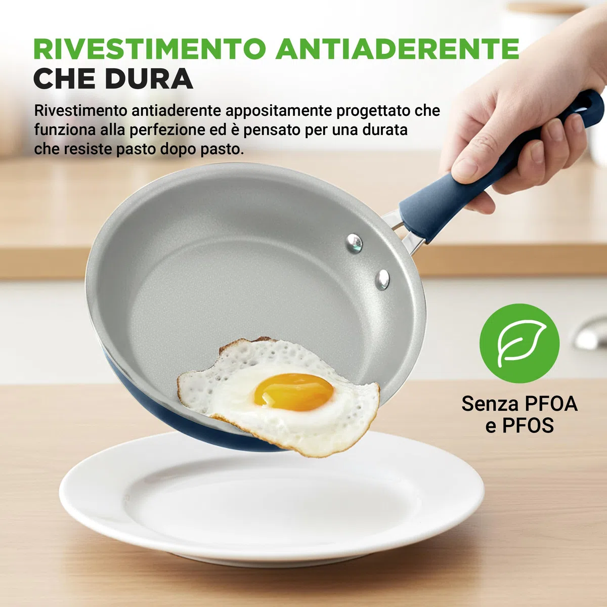 NutriChef Set di Pentole e Padelle Antiaderenti 20 Pezzi, Padella Antiaderente, Manici a Prova di Calore, Adatto per Fornelli a Gas, Elettrici e a Induzione, Facile da Pulire, Blu Marino
