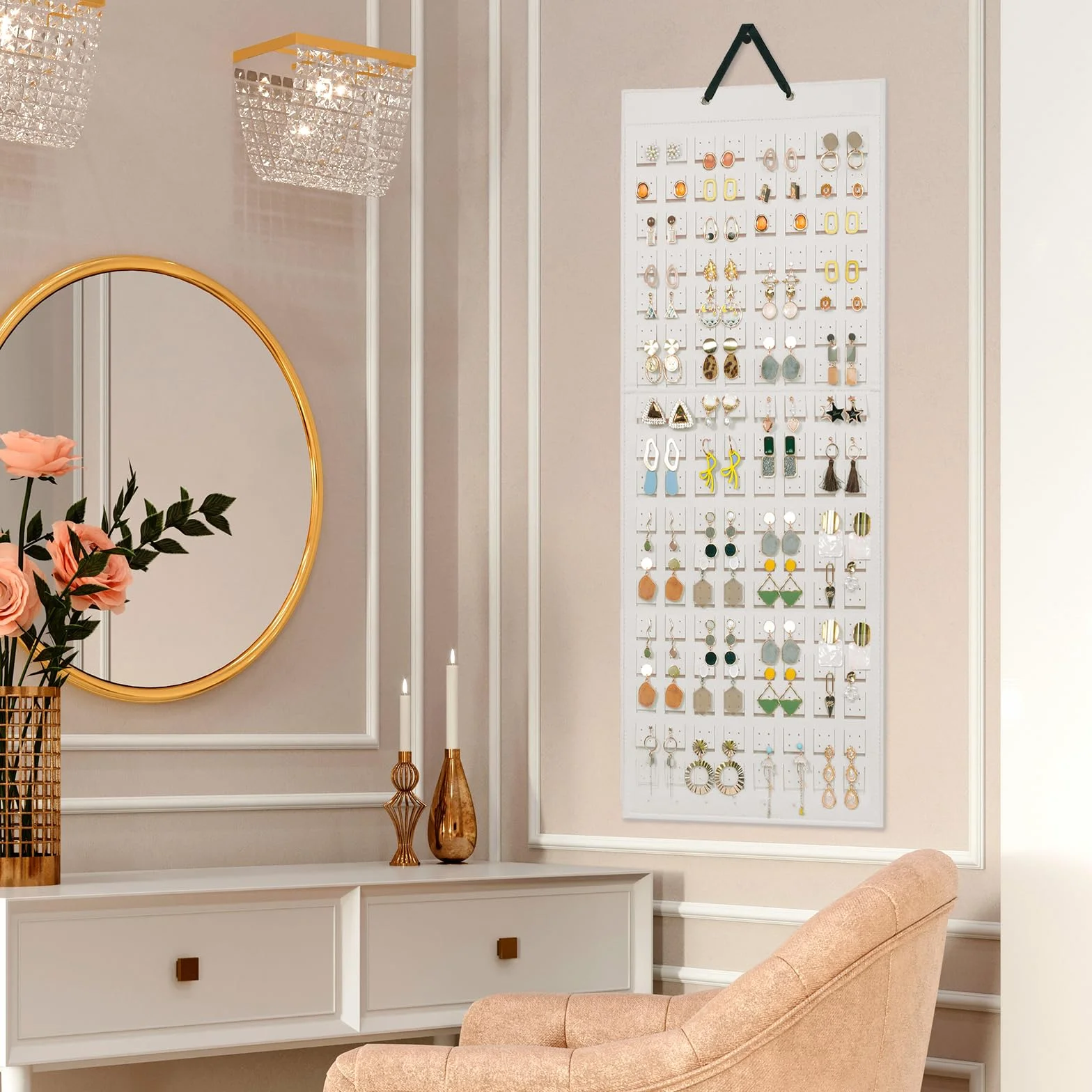 Lolalet Porta Orecchini Organizer 608 Fori Beige