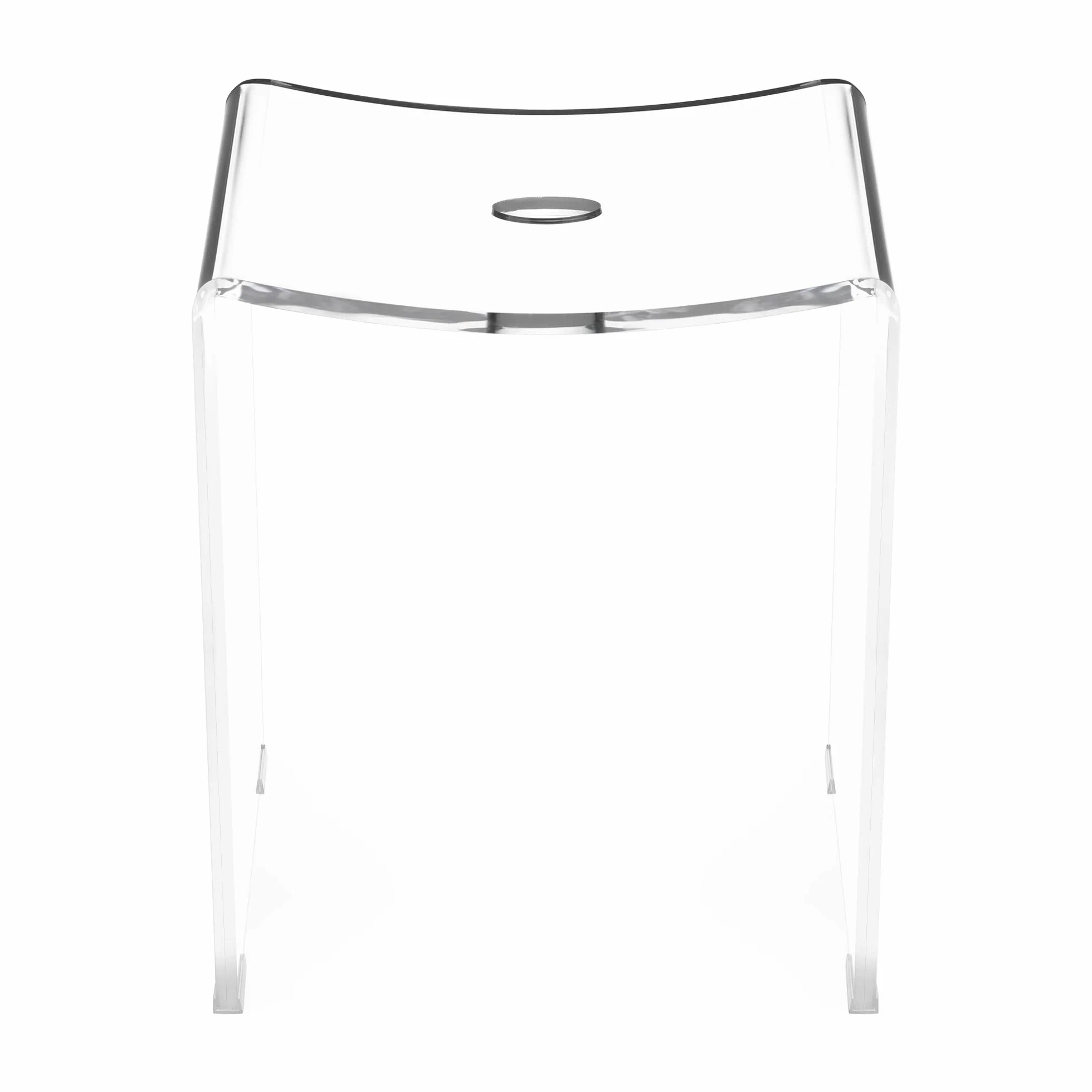 Navaris Sgabello Doccia - Sedia Plexiglass Acrilico 43,5 x 37 x 28 cm - Fino a 100 kg - Sgabello Decorativo Casa - Sgabello Bagno Impermeabile Trasparente