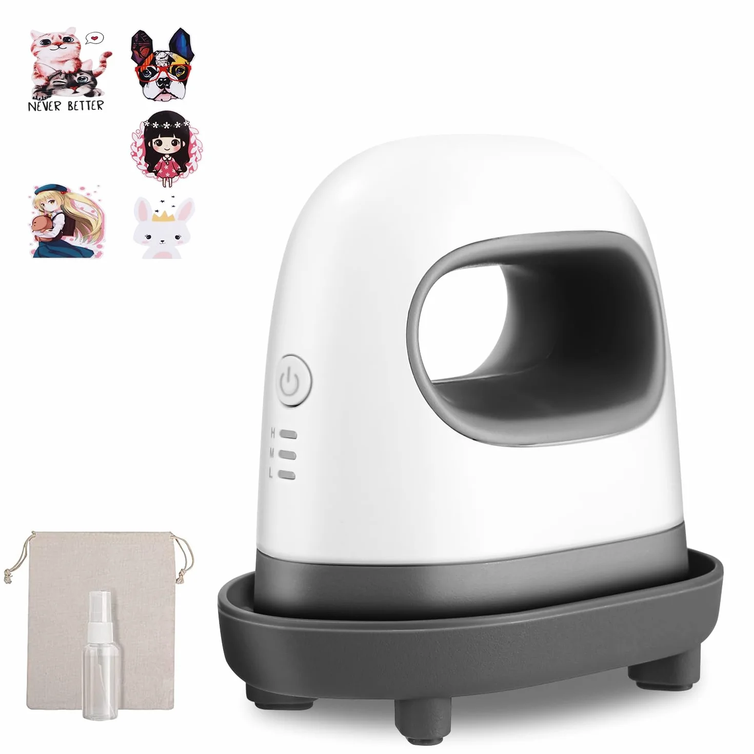 LEAZZLE Mini pressa termica a trasferimento con base isolata per T-shirt, scarpe, HTV