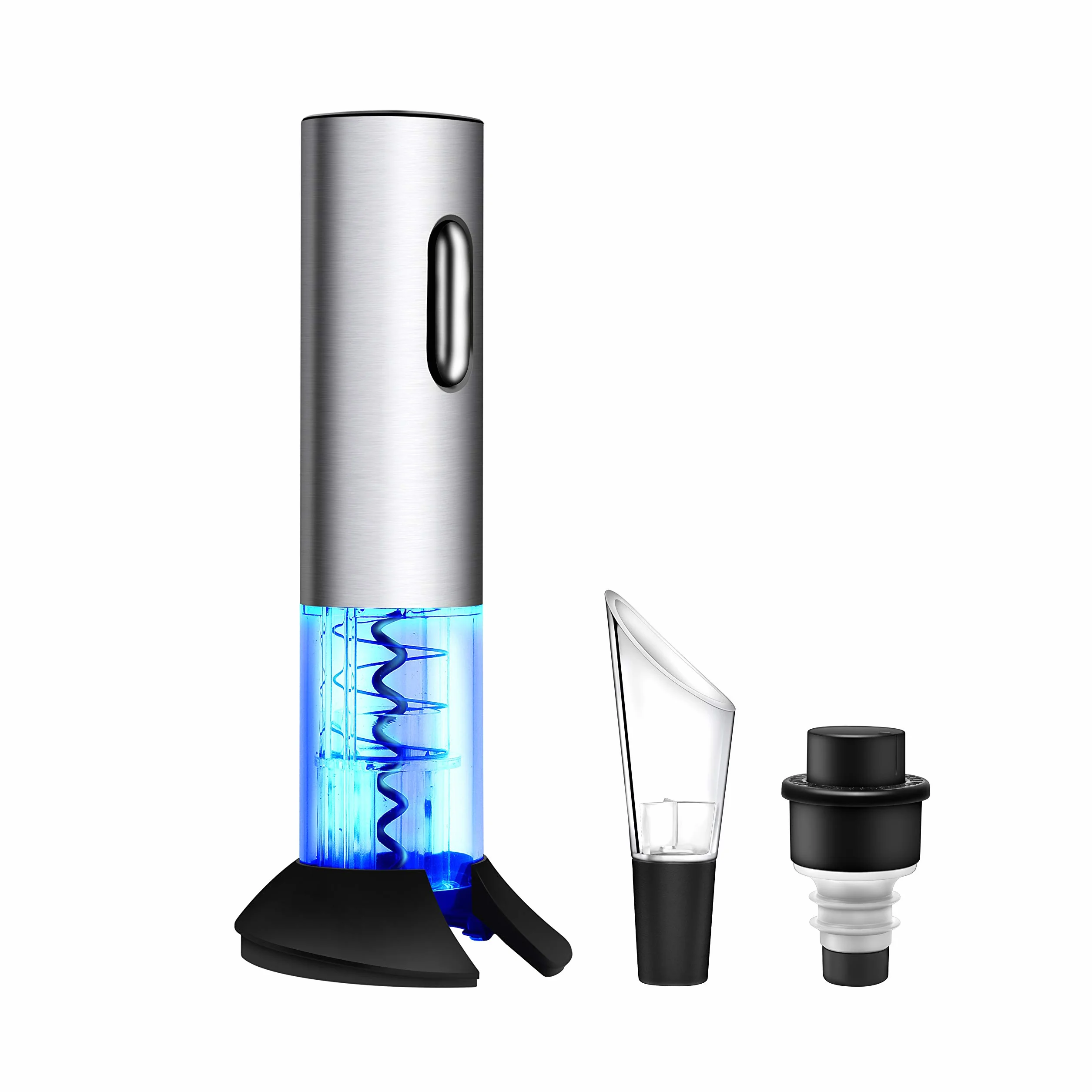 Apribottiglie Elettrico Professionale Cavatappi Elettrico per Vino con Porta di Ricarica USB Tagliacapsule Tappo del Vino e Versatore