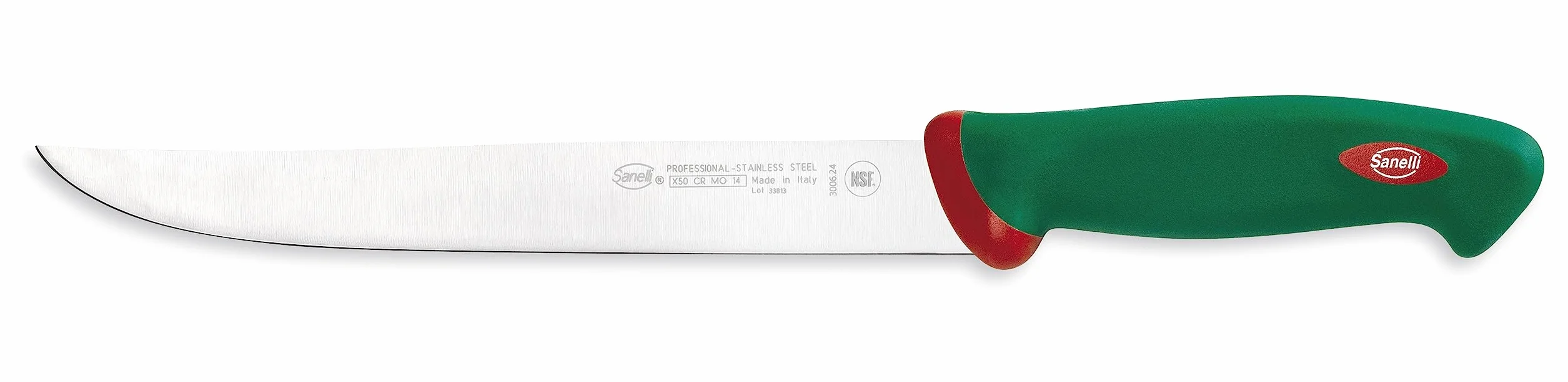 Sanelli Premana Professional Coltello Arrosto 36 cm, Zielony/Czerwony
