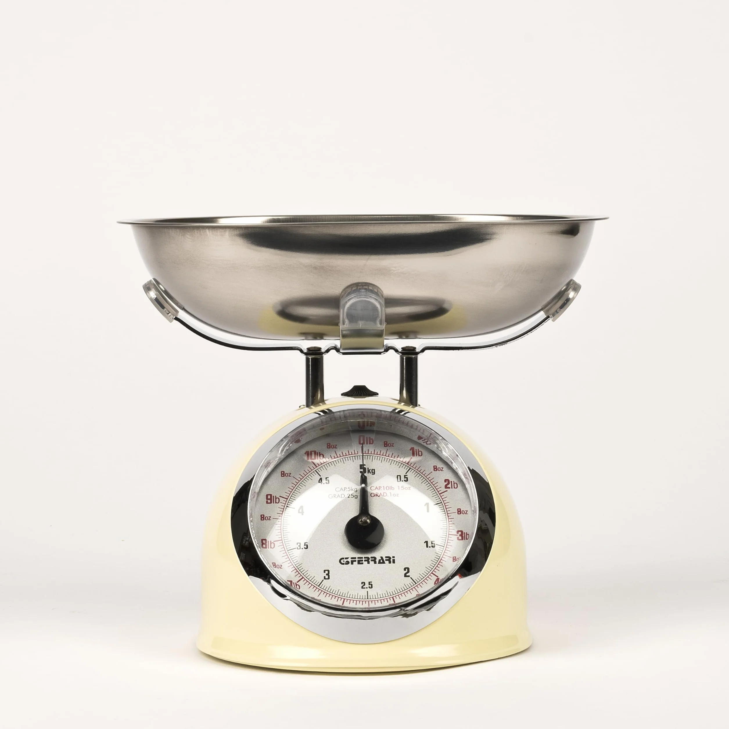 G3 Ferrari Bilancia Meccanica da Cucina Aska 5 kg Metallo Panna