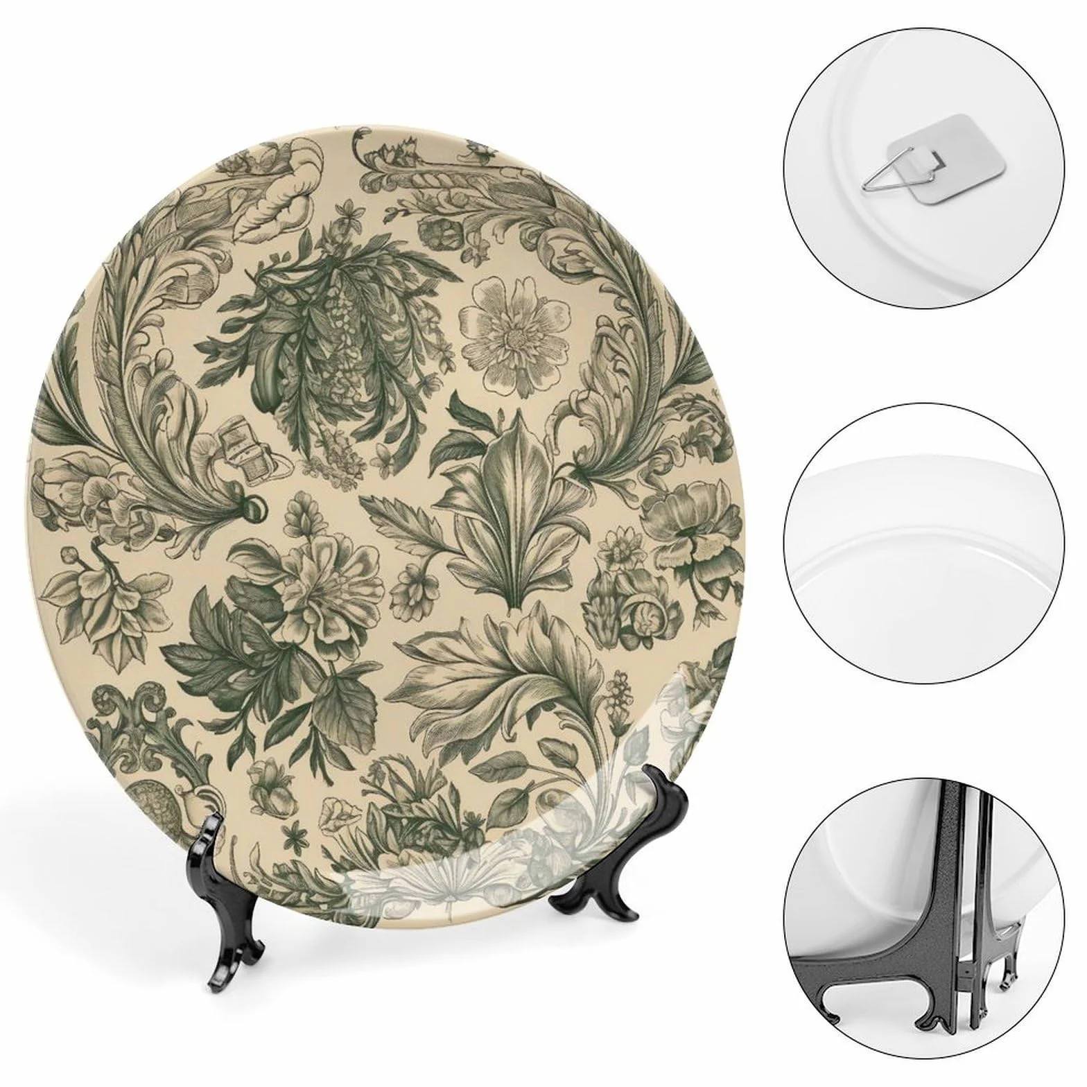 Piatti decorativi in porcellana cinese 7 pollici parete ceramica supporto espositivo