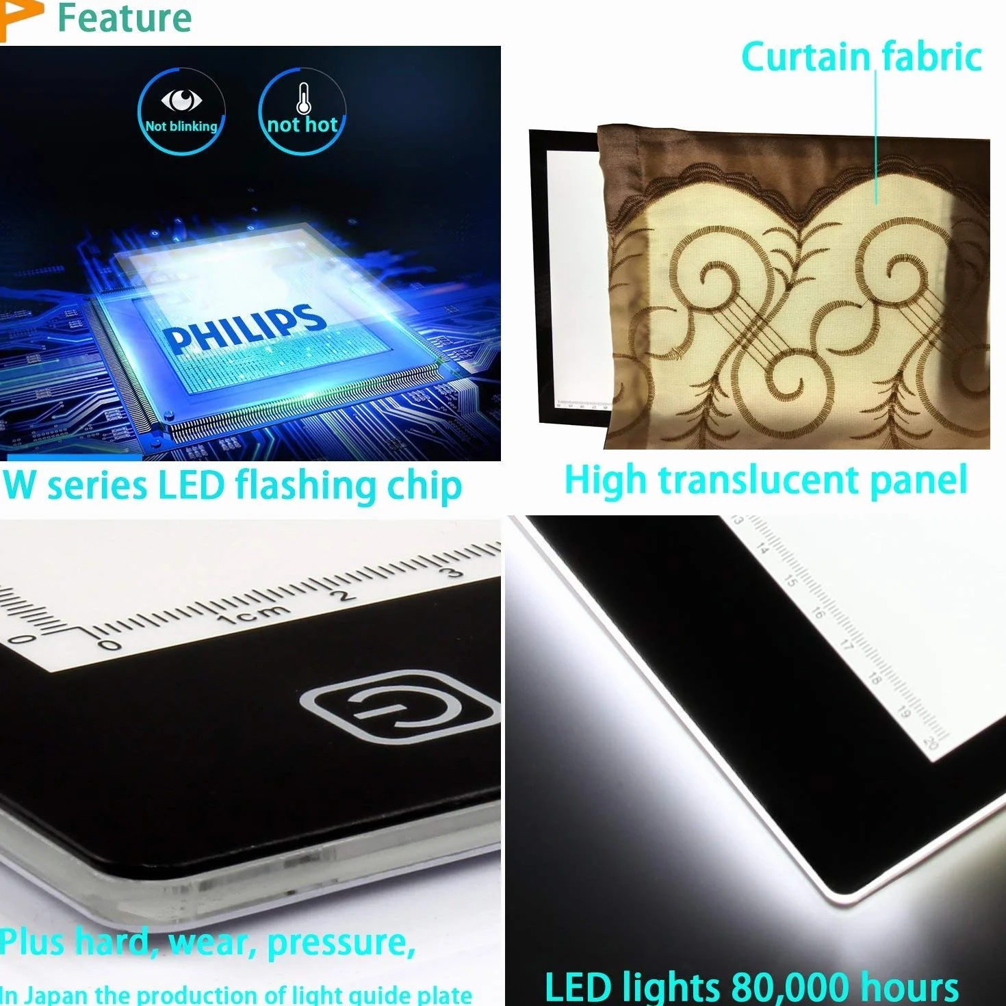 A4 Tracing Light Box Ultra-sottile 5mm USB LED Regolabile per Artisti Disegno Animazione