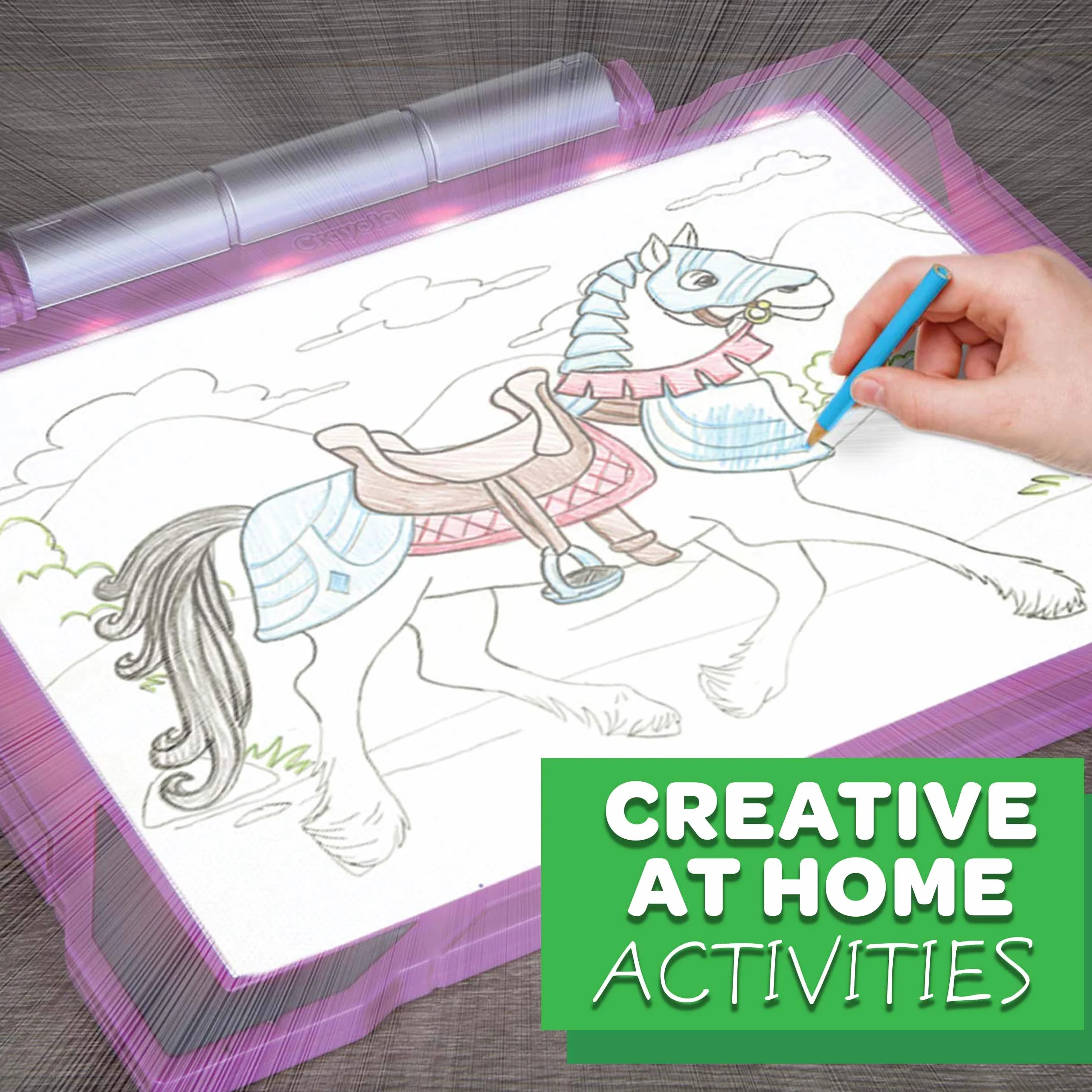 Crayola Lavagna Luminosa per Disegnare, Tavoletta Grafica Portatile, Più di 100 Immagini, Gioco Educativo 6+
