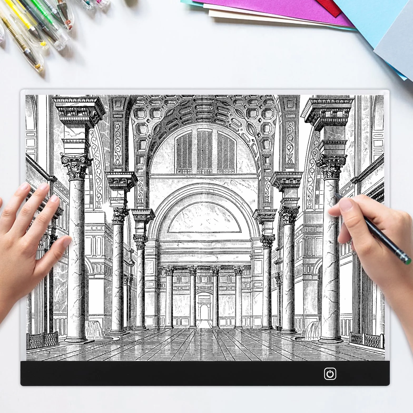 Lanvixo Tavoletta Luminosa A3, Light Box 3 Luminosità Regolabile per Animazione Schizzi Pittura