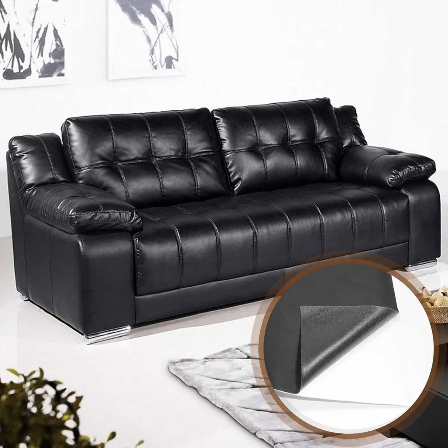 Pelle Adesiva per Riparazioni Ecopelle Kit per Divani Beige 40 x 200 cm