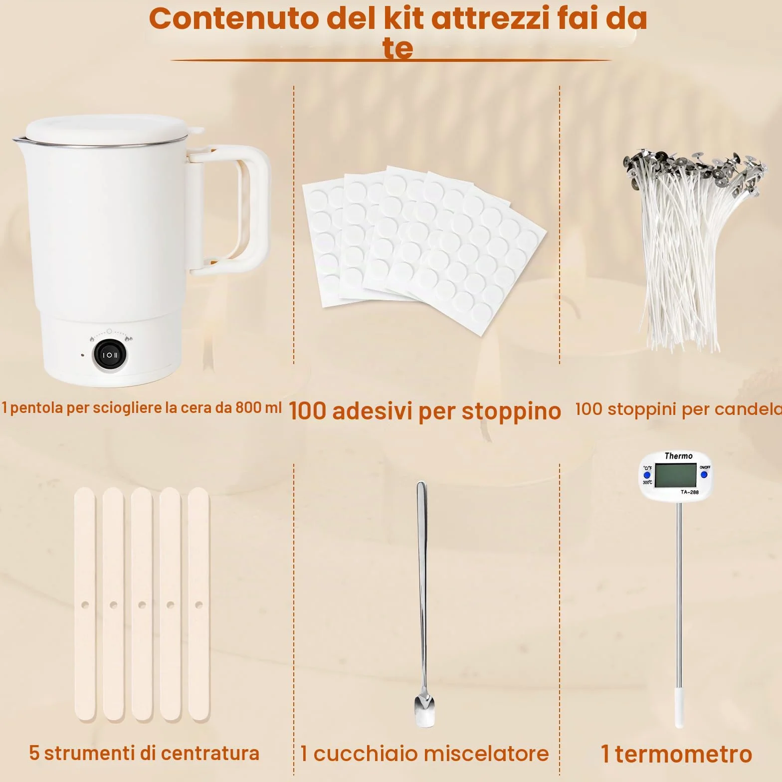 Corpower Fusciera Elettrica per Candele 800ml con Beccuccio