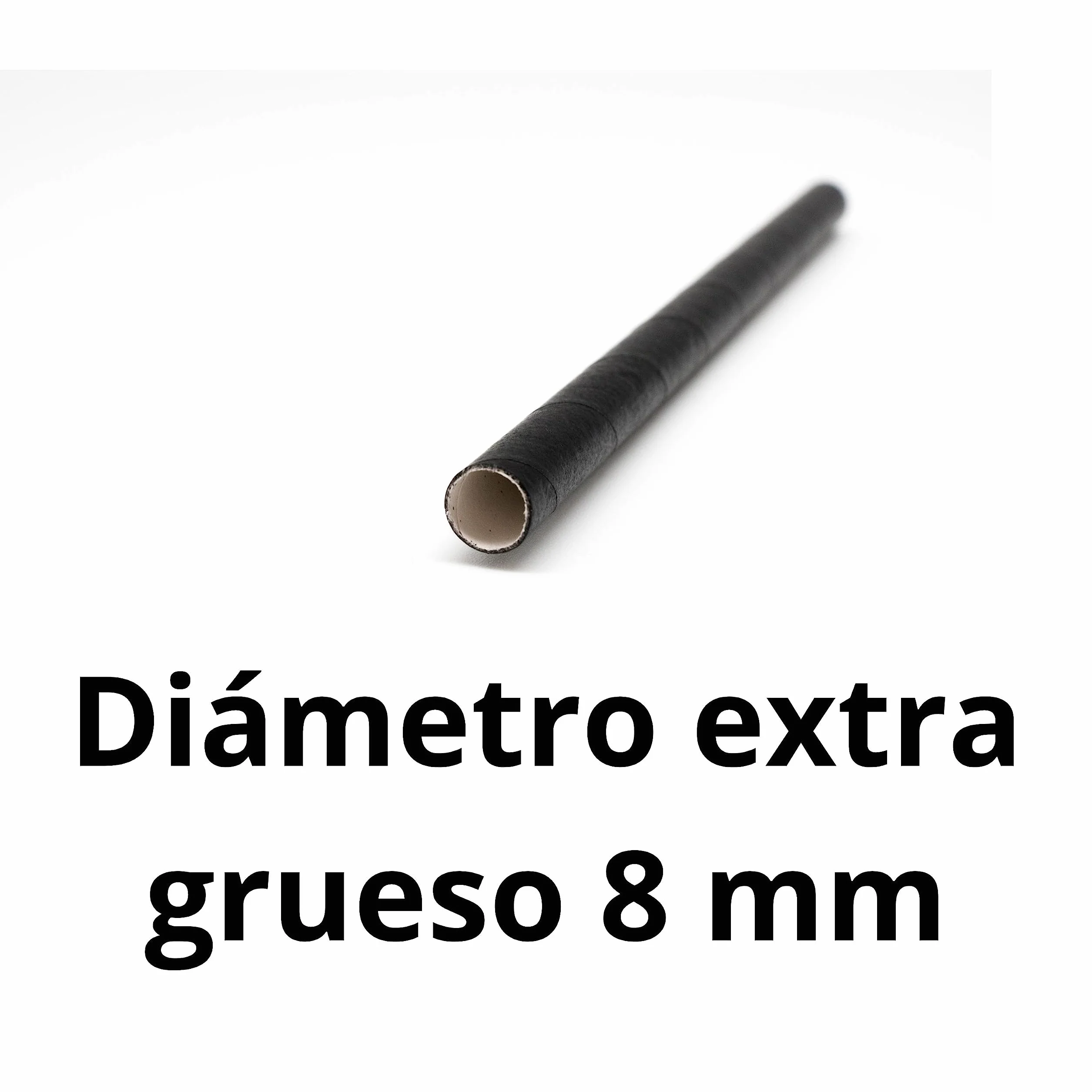 1000 cannucce di carta di colore nero per cocktail. Dimensioni: 150 x 8 mm. 100% biodegradabili e compostabili. (4)