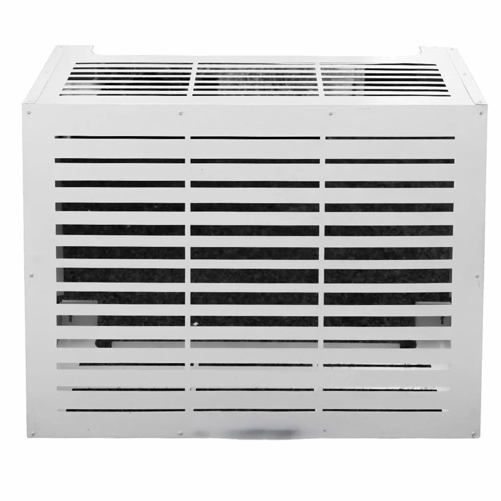 DIVINA HOME Copricondizionatore copertura per climatizzatore LINEAR M Bianco in alluminio L86 x P44 x H68 cm