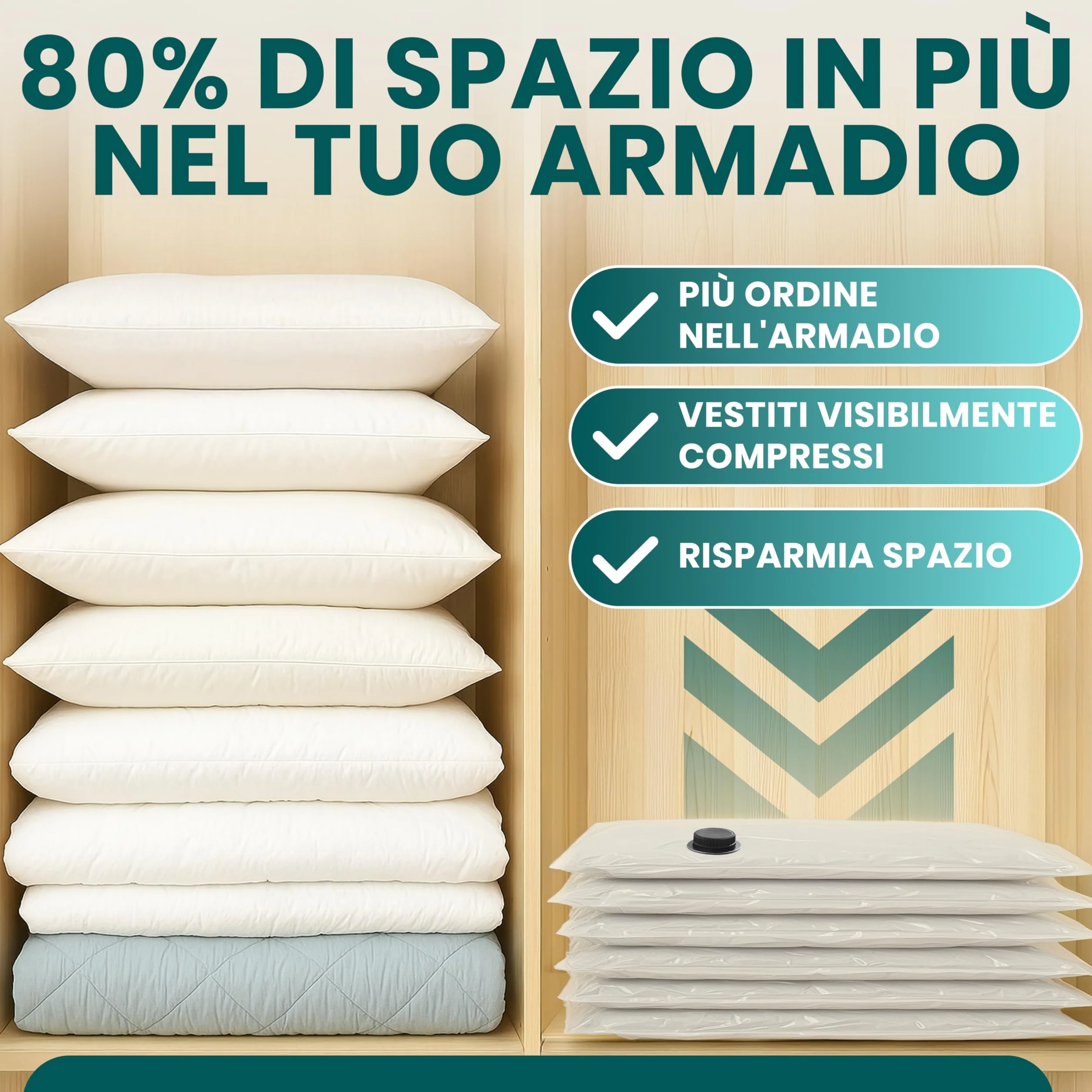 myHodo Sacchetti Sottovuoto XXL 80x120 cm 6 Pezzi Riutilizzabili Doppia Chiusura Ermetica