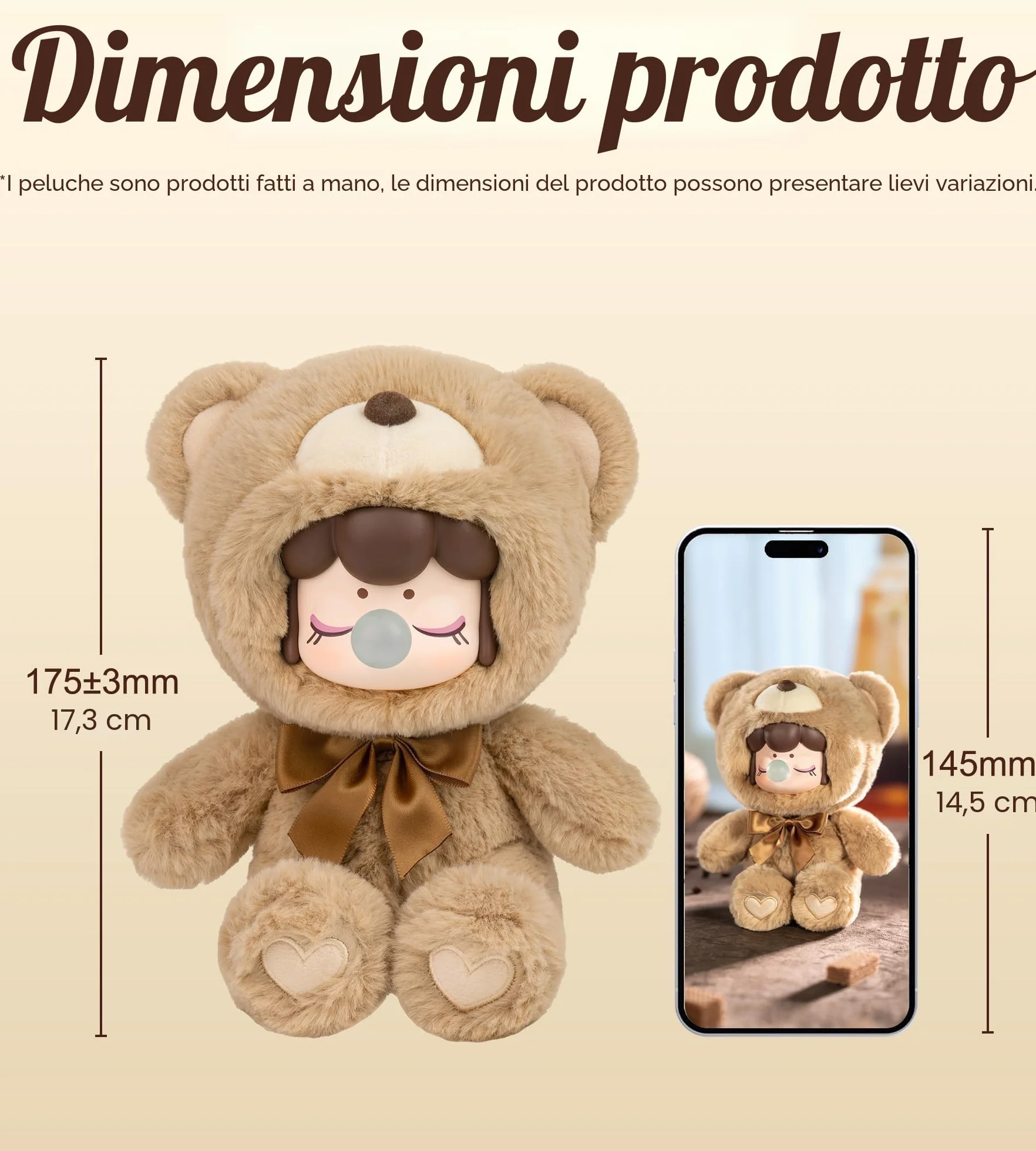 Rolife Nanci Figura d'Azione Orso di Peluche Colorato al Cioccolato Cutie Box Sorpresa Collezione
