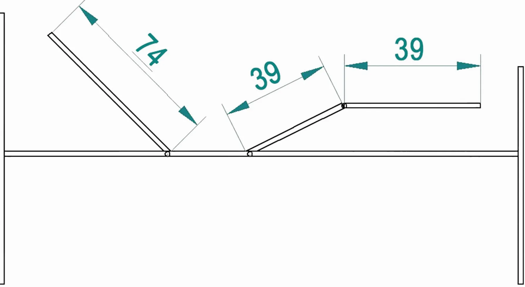 p age Letto Degenza Manuale, Larghezza 90 cm, Altezza 46 cm, Due Manovelle, Tre Snodi, Struttura in Metallo Bianco
