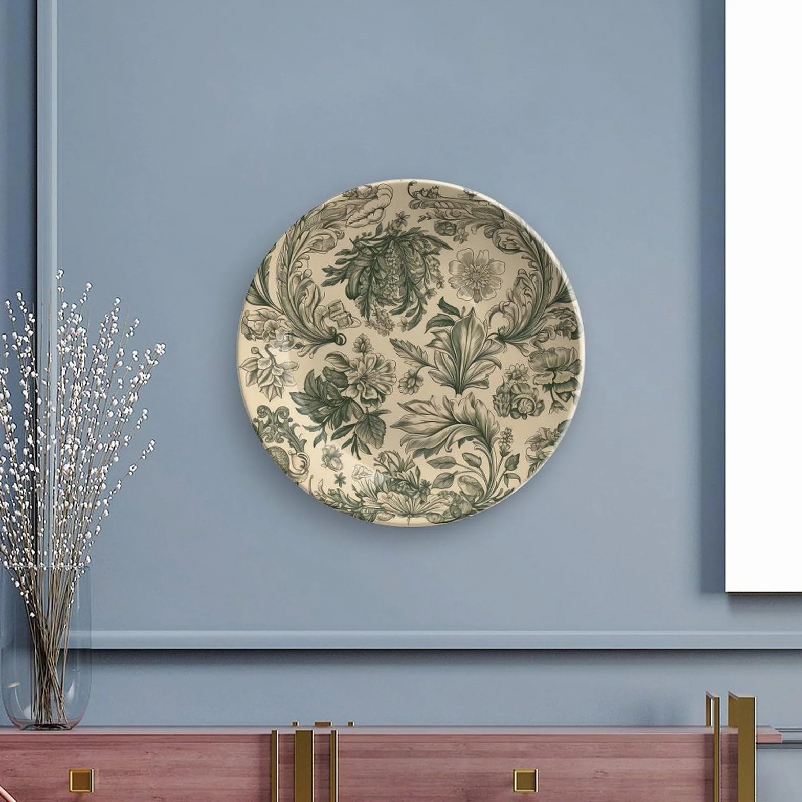 Piatti decorativi in porcellana cinese 7 pollici parete ceramica supporto espositivo