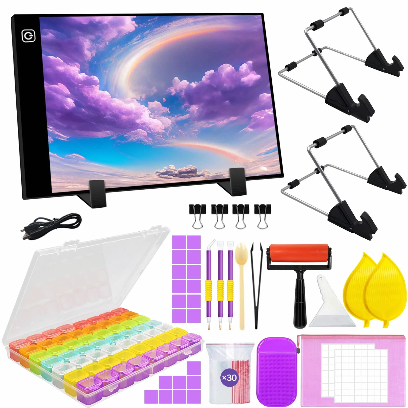 Tavoletta Luminosa A3 LED Light Pad do Diamond Painting, Tracing Light Box z kablem USB