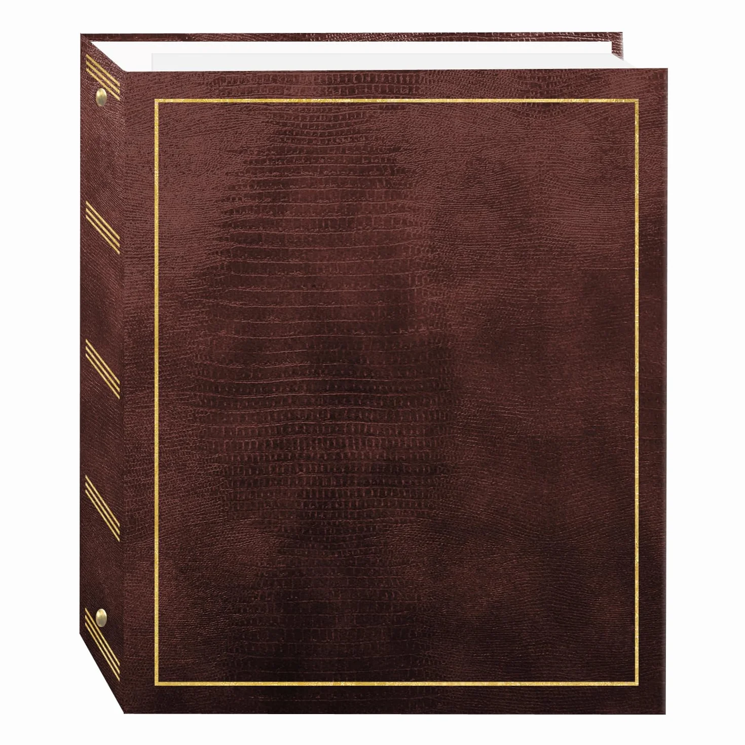 Pioneer Photo Albums Album Fotografico Magnetico Autoadesivo a 3 Anelli, 100 Pagine (50 Fogli), Marrone