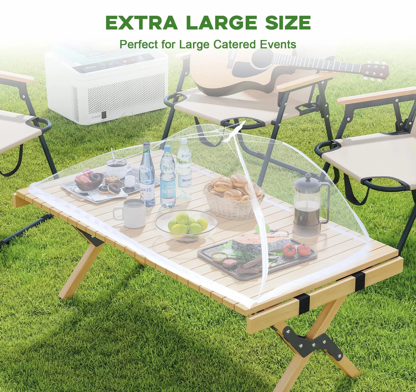 ilauke Confezione da 6 coperture per alimenti a rete, 3 dimensioni, pieghevoli, per picnic, campeggio, barbecue, riutilizzabili, con custodia