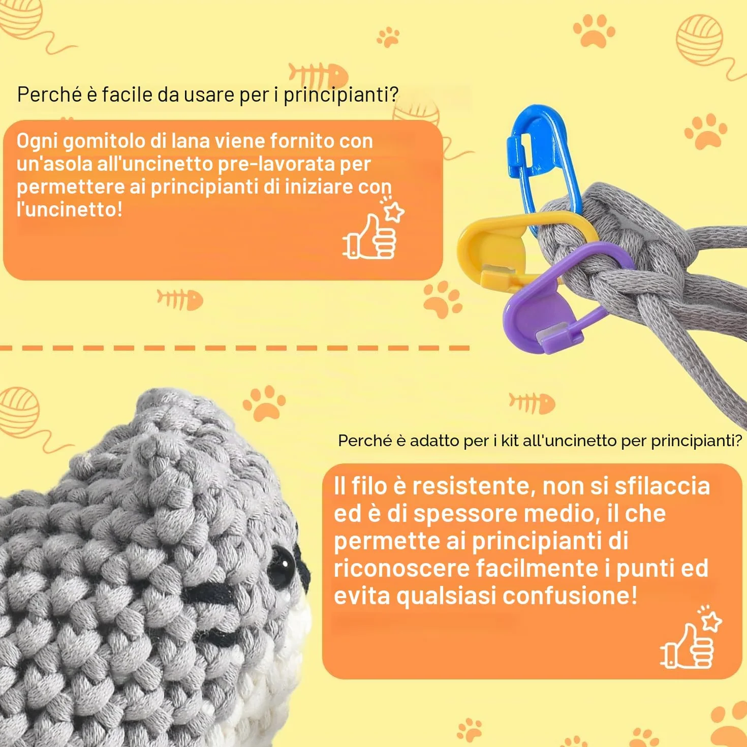 Kit Uncinetto Principianti TranquilHome Three Little Kittens Adulti Imparare Uncinetto Include Video Tutorial Italiano Amigurumi