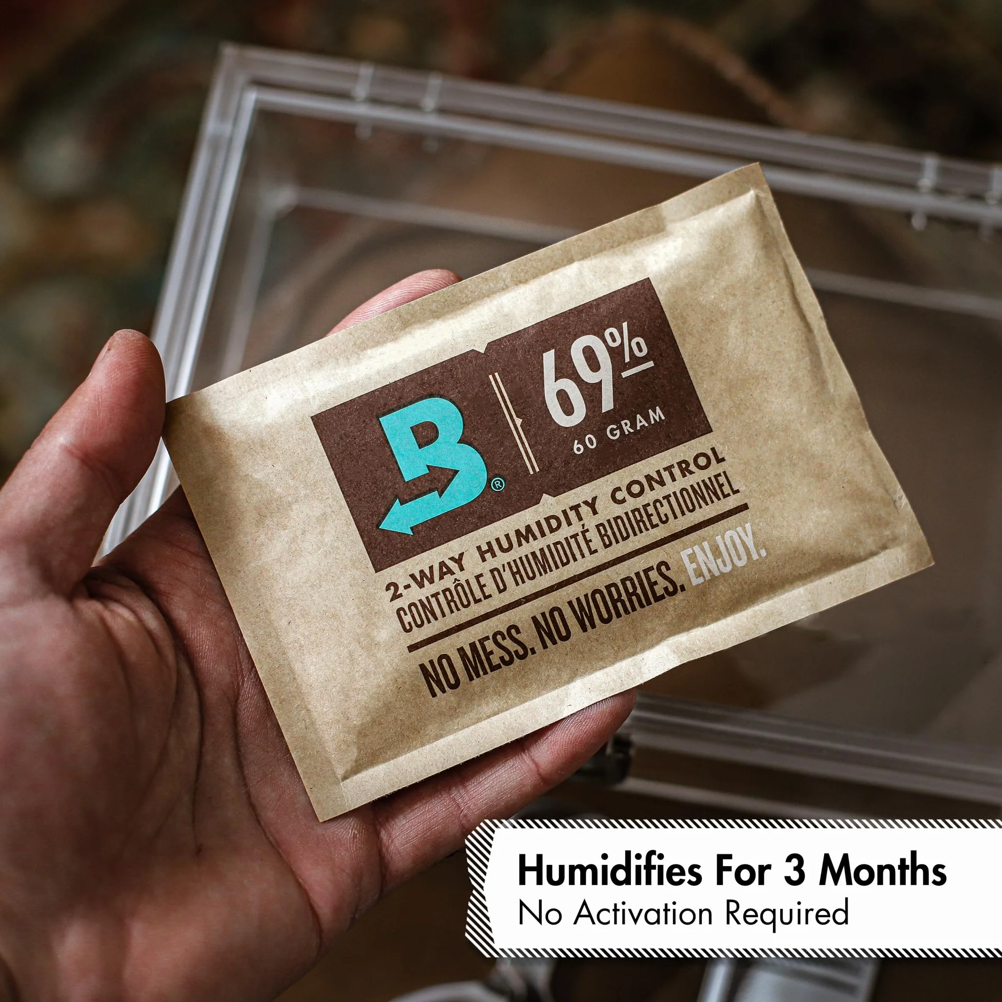 Boveda regolatore di umidità a 2 vie UR 69% per sigari humidor 4 pezzi