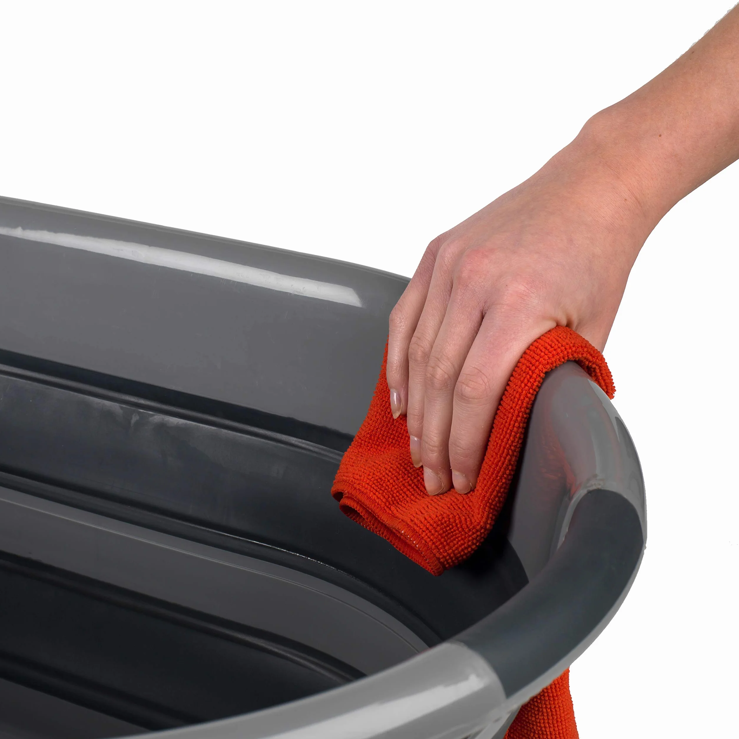 Russell Hobbs Cesto della Biancheria 27L Pieghevole Plastica Nero/Grigio
