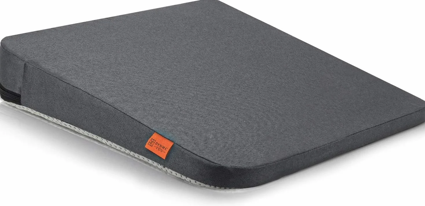 Cuscino Sedile Auto Ergonomico a Cuneo Solido in Gommapiuma Grigio Scuro