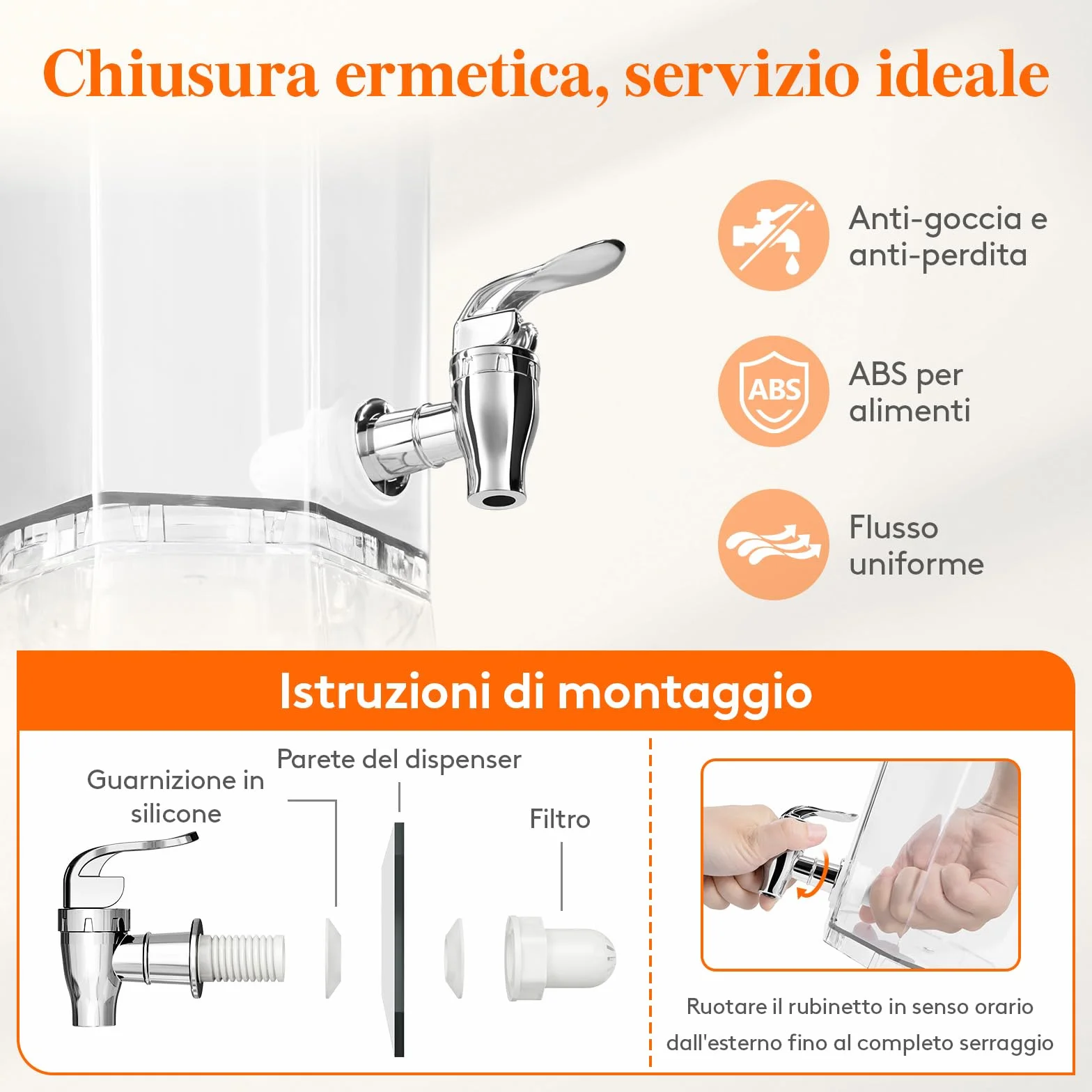 Lifewit 4L Dispenser Bevande con Rubinetto, Contenitore Distributore Bevande Ghiacciati, Set di 2