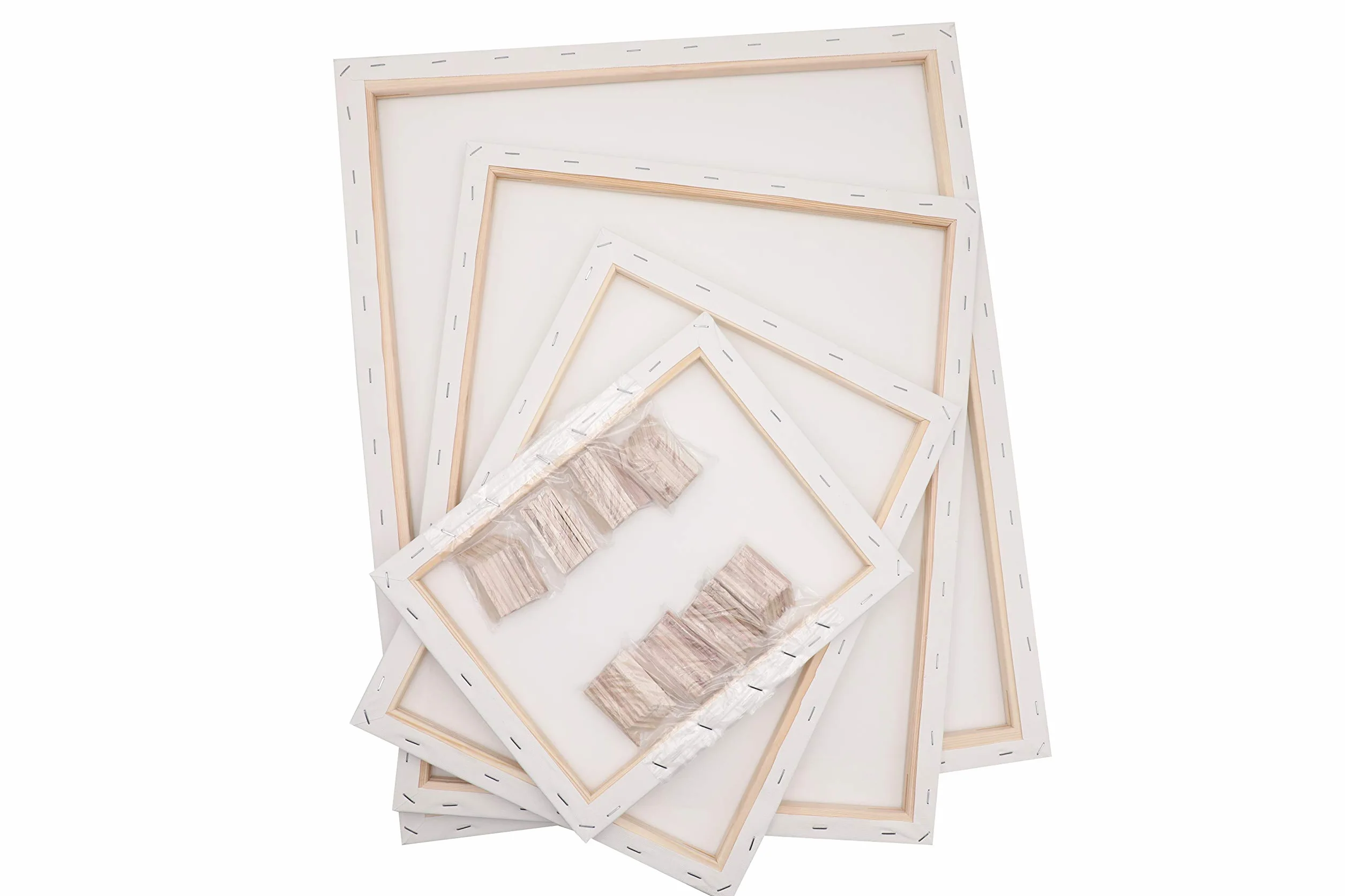 Artme Tela intelaiate 8 pezzi 280GSM 100% cotone bianco grana media per acrilico/olio
