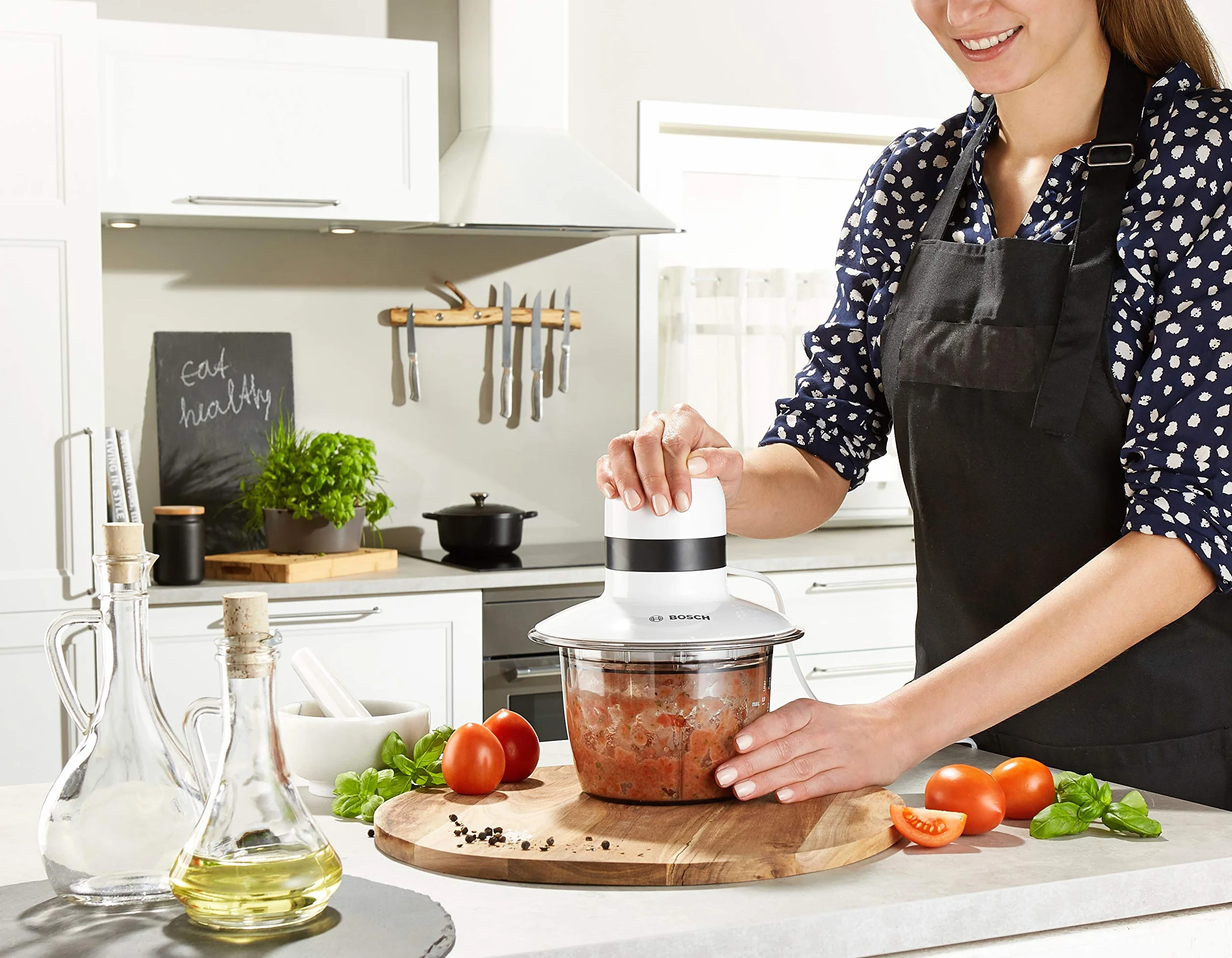 Bosch MMR08A1 Tritatutto 400W Lame Acciaio Inox Ciotola 800ml Lavabile Lavastoviglie