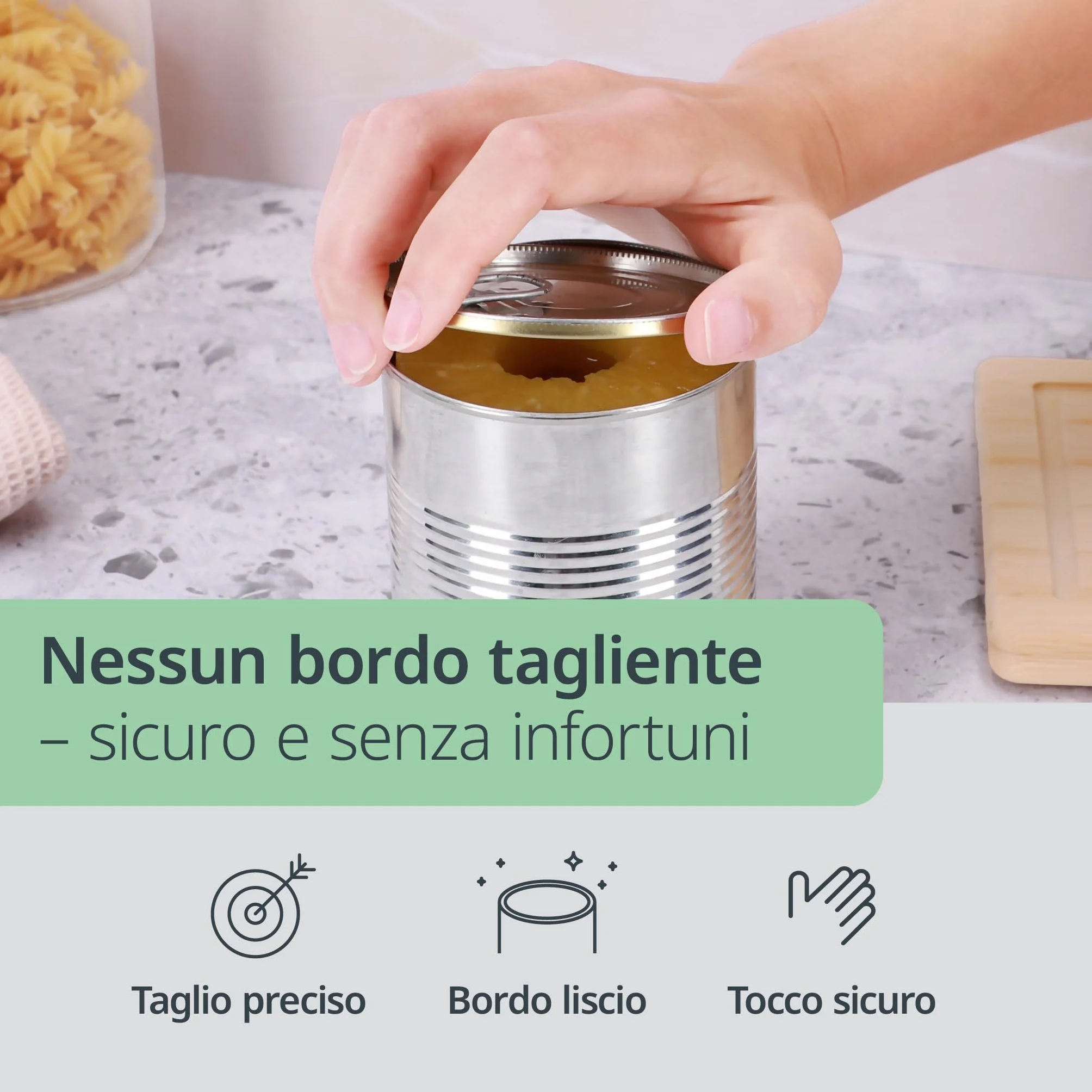 ADE Apriscatole elettrico professionale con magnete e gancio, per anziani, batterie incluse