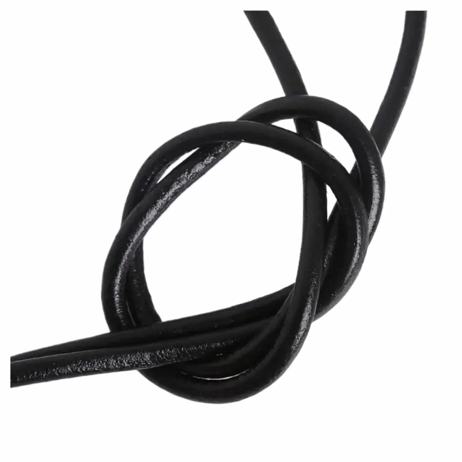 Lacci Cuoio Corde Nere a Filo Singolo 1,5/3/4/5/6 mm per Collane e Bracciali 5m