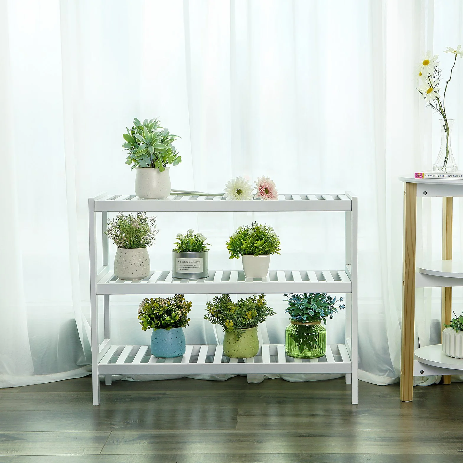 SONGMICS Scarpiera Ingresso 3 Ripiani Scaffale Portascarpe Legno Bambù Slim 26x70x55 cm Bianco LBS13W