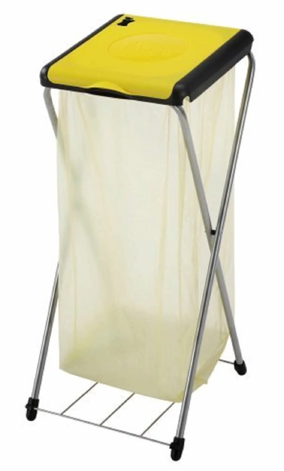 Gimi Nature Plus 1 Portarifiuti, Accaio con trattamento antiruggine, Blocco sacco con doppio anello, Griglia reggisacco, Piedini antiscivolo, Resistente al sole, Made In Italy