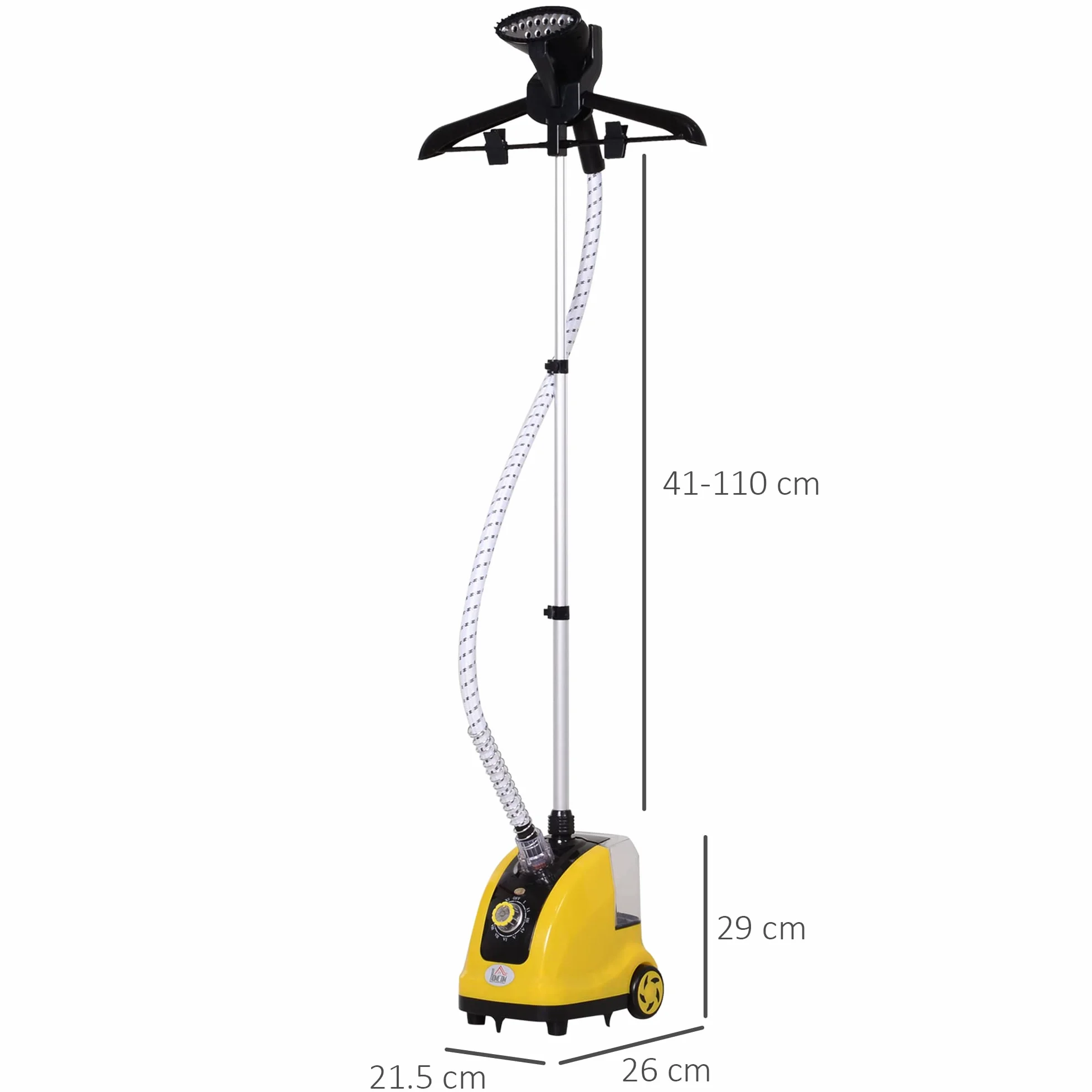HOMCOM Stiratrice a Vapore Verticale 1.4L 1950W