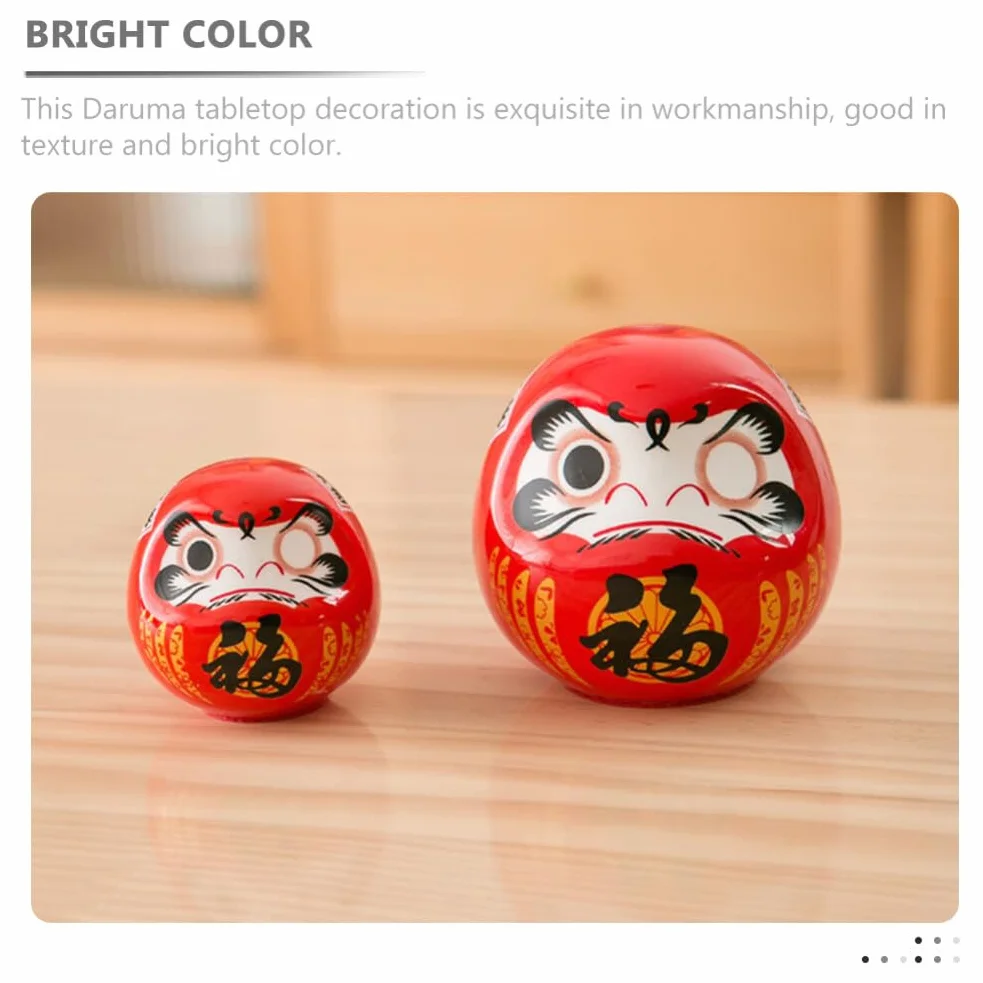 PRETYZOOM Ceramiczna Japońska Daruma Statua Fortuny Figurka Porcelanowa Miniatura