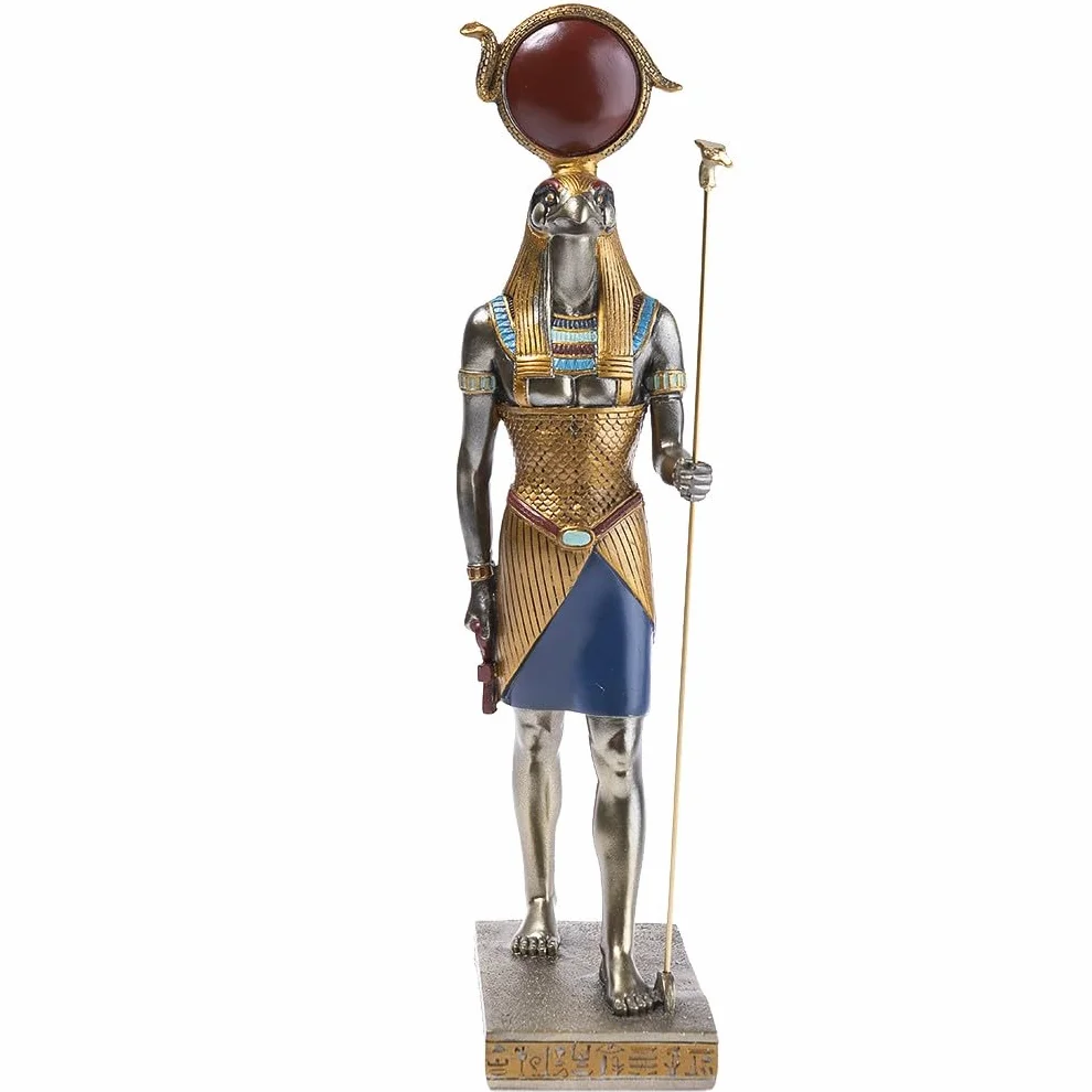 Statua di Ra 31 cm Dio Egizio Statuetta Decorativa Antico Egitto Figurina Egizia Testa di Falco