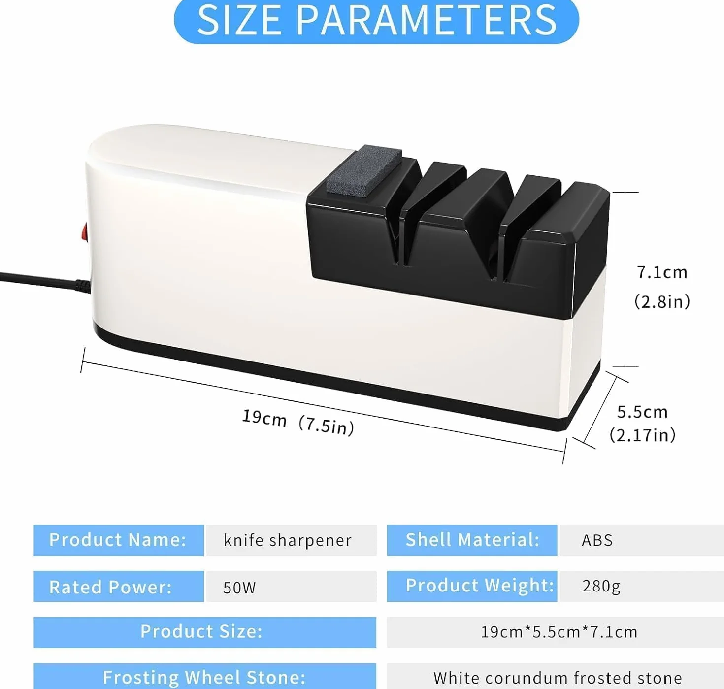 Affilacoltelli Elettrico 5 in 1 Professionale Diamantato con Lama Dritta per Affilatura Grossolana e Riparazione