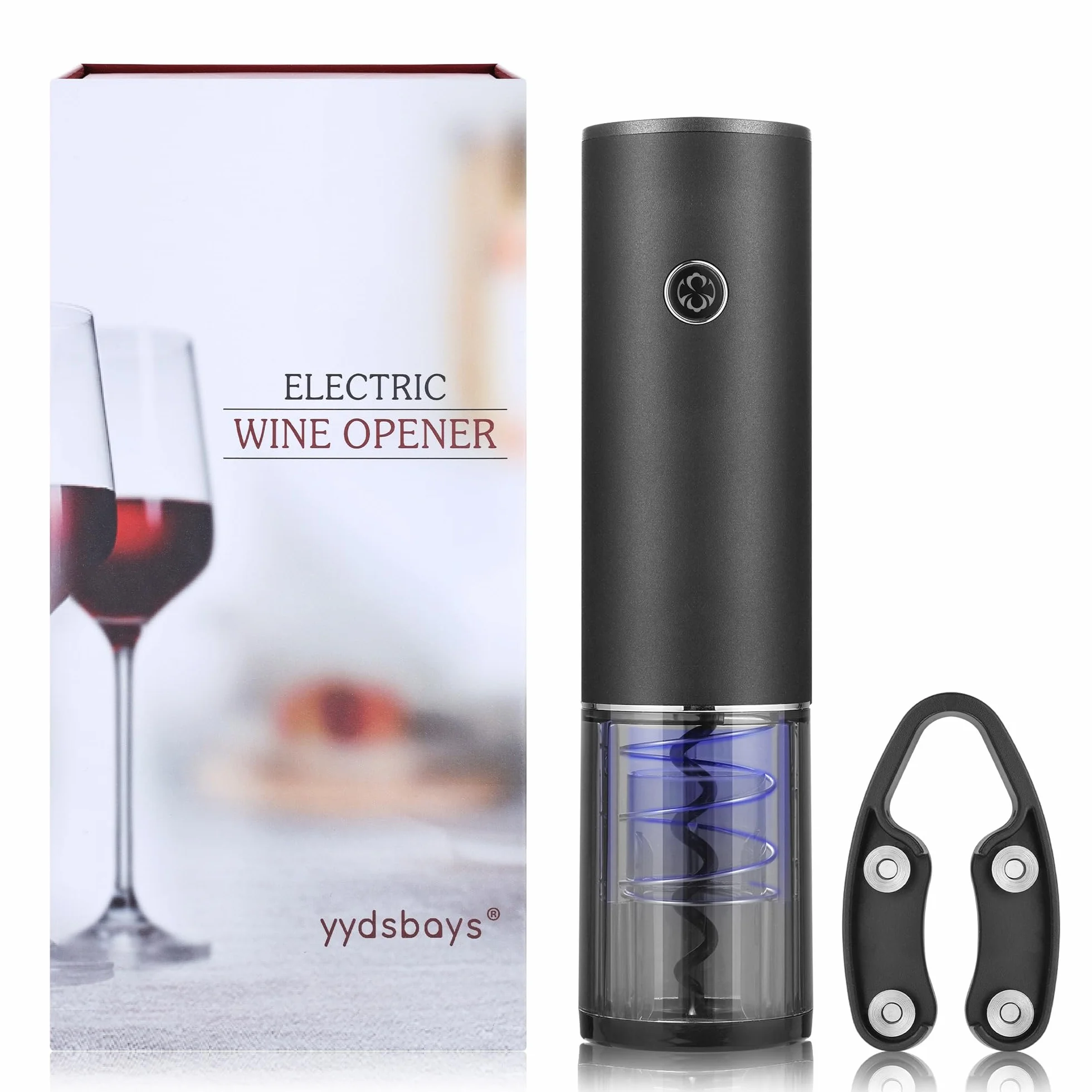 Cavatappi Elettrico Professionale Ricaricabile USB Nero con Taglia Capsule